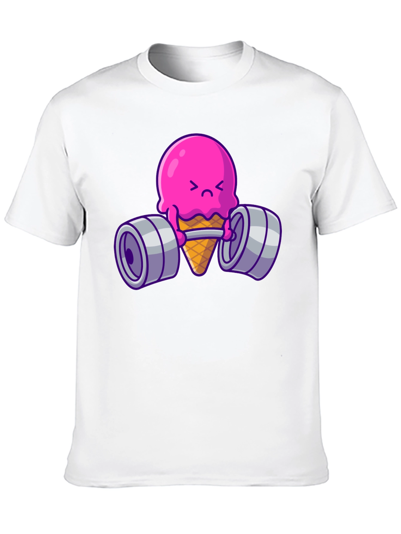 Funny Ice Cream Lifting Weights T-Shirt