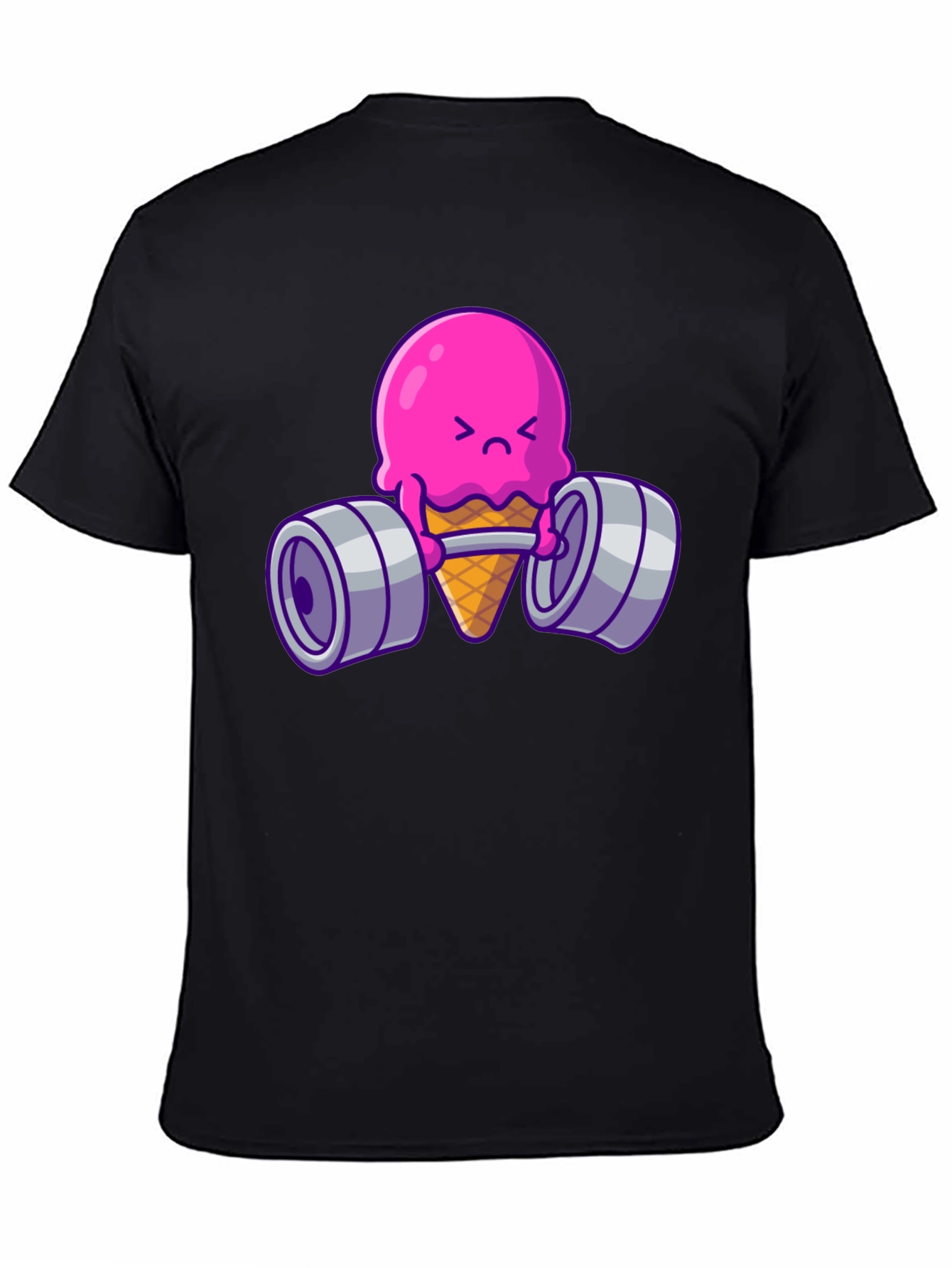 Funny Ice Cream Lifting Weights T-Shirt