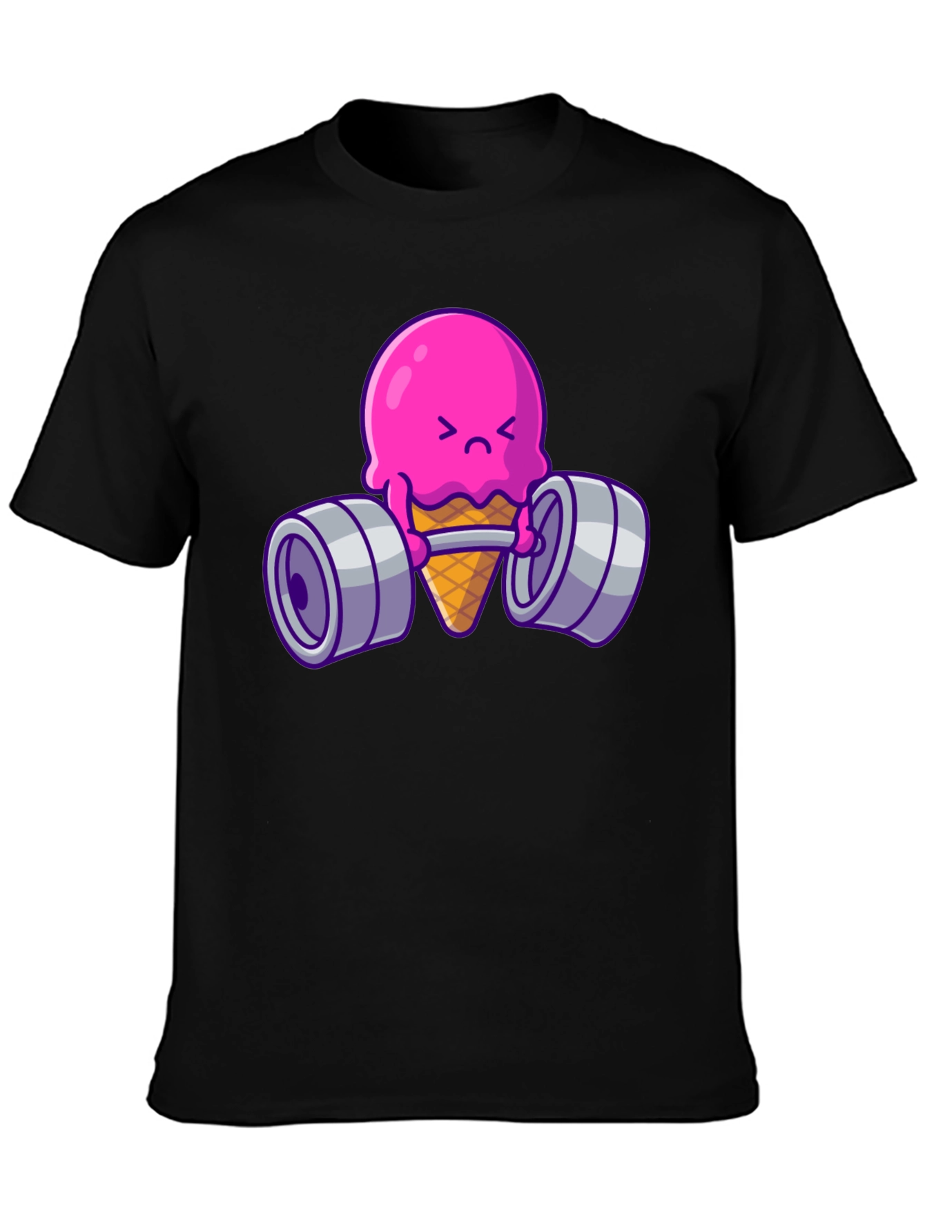 Funny Ice Cream Lifting Weights T-Shirt