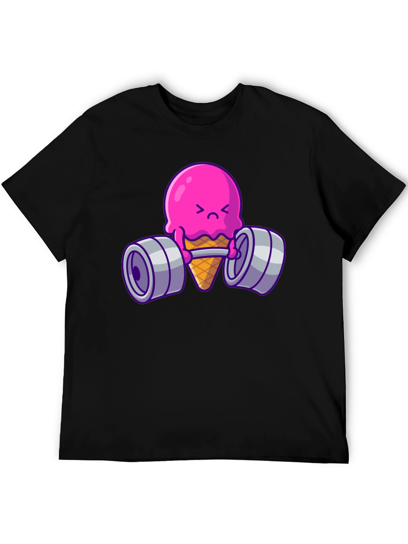 Funny Ice Cream Lifting Weights T-Shirt
