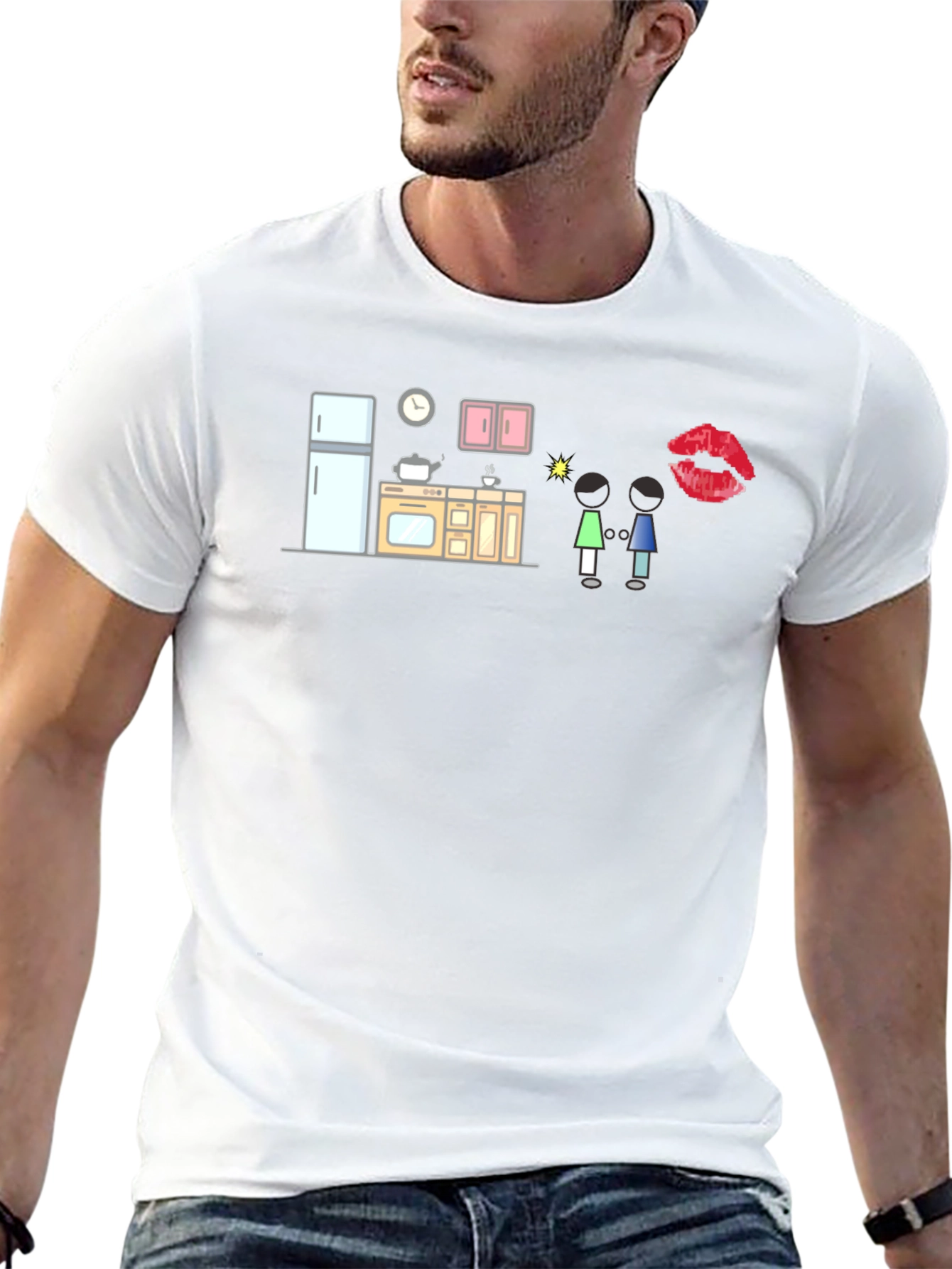 Quirky Kitchen Graphic Tee - Black