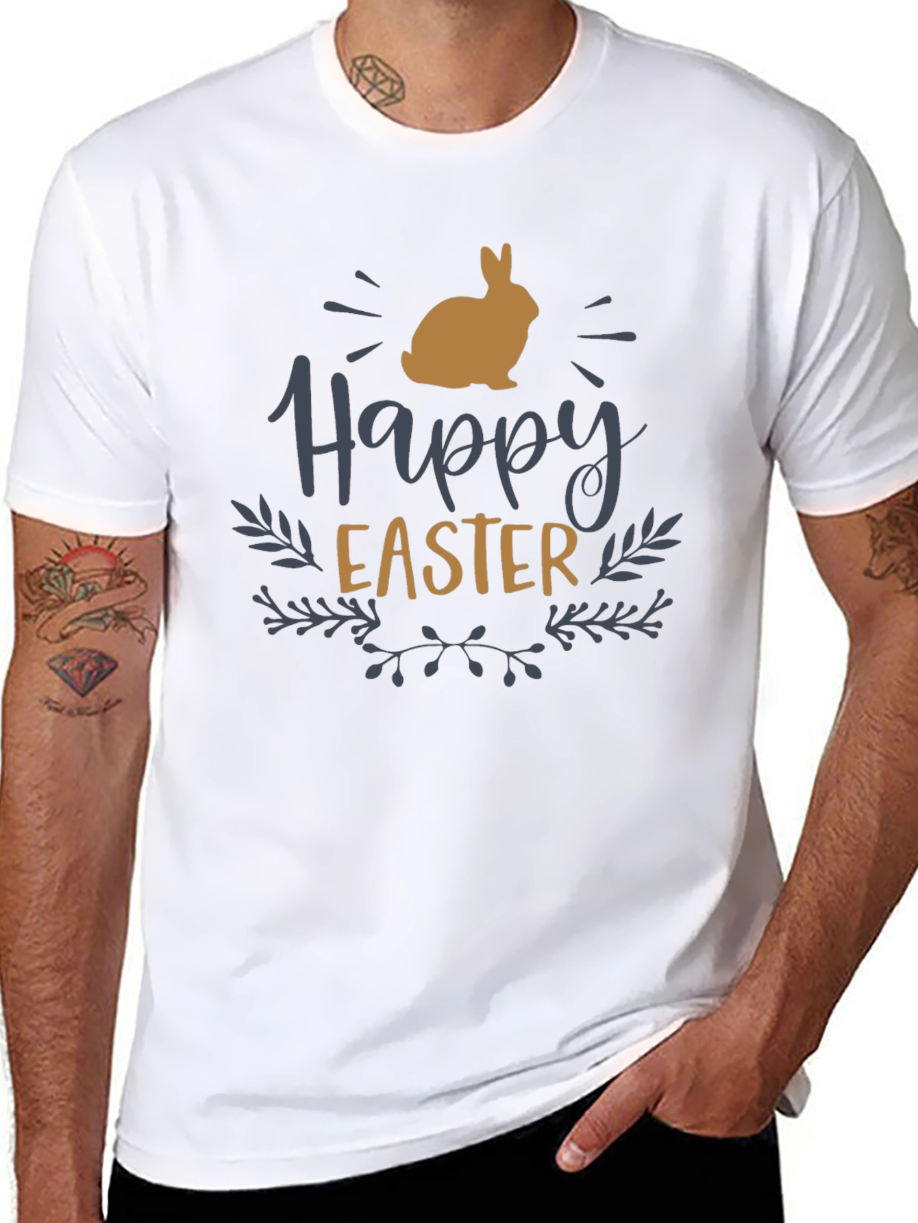 Happy Easter Bunny Graphic Tee - Stylish Holiday Shirt