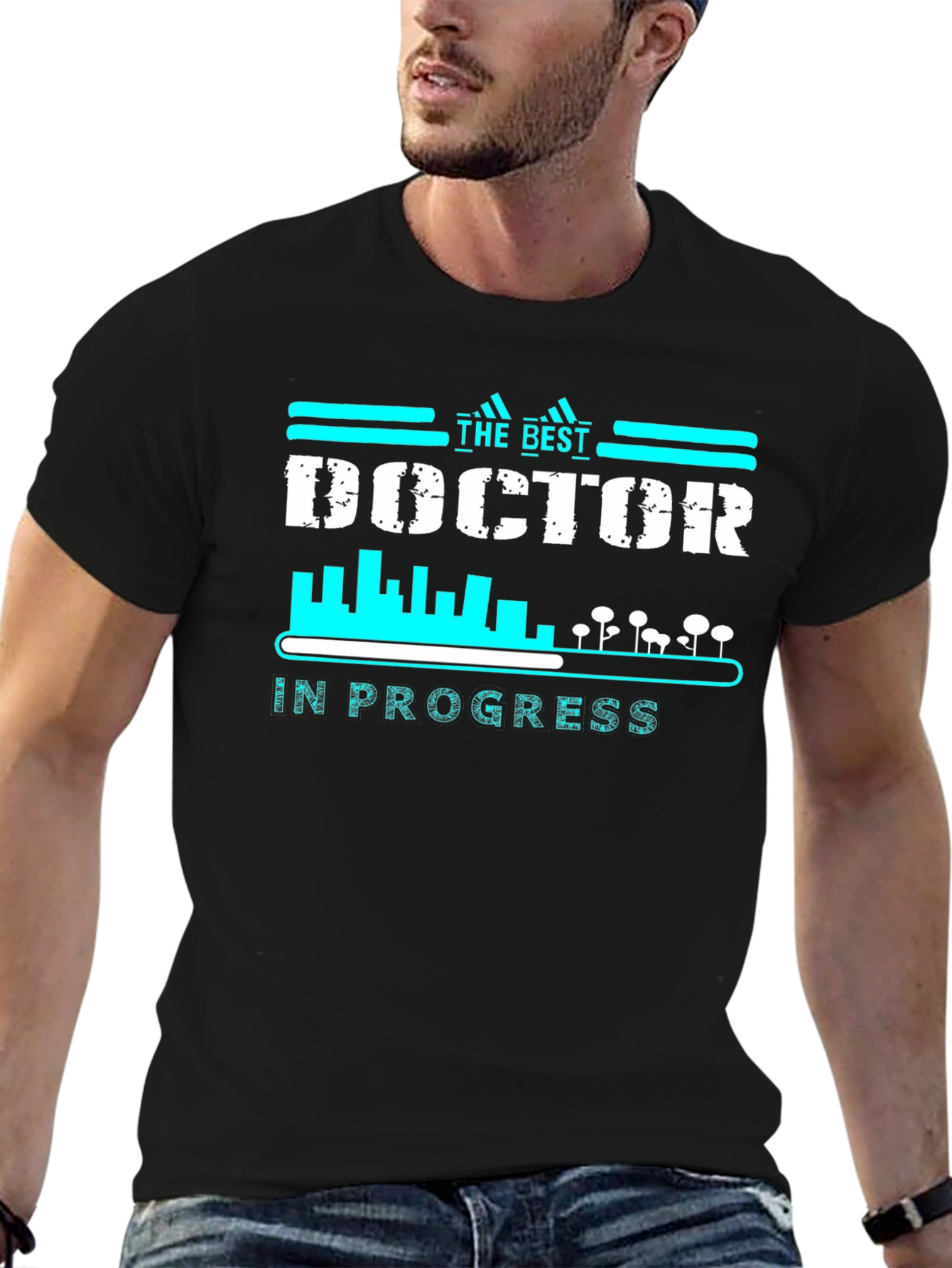 The Best Doctor In Progress Black Graphic Tee