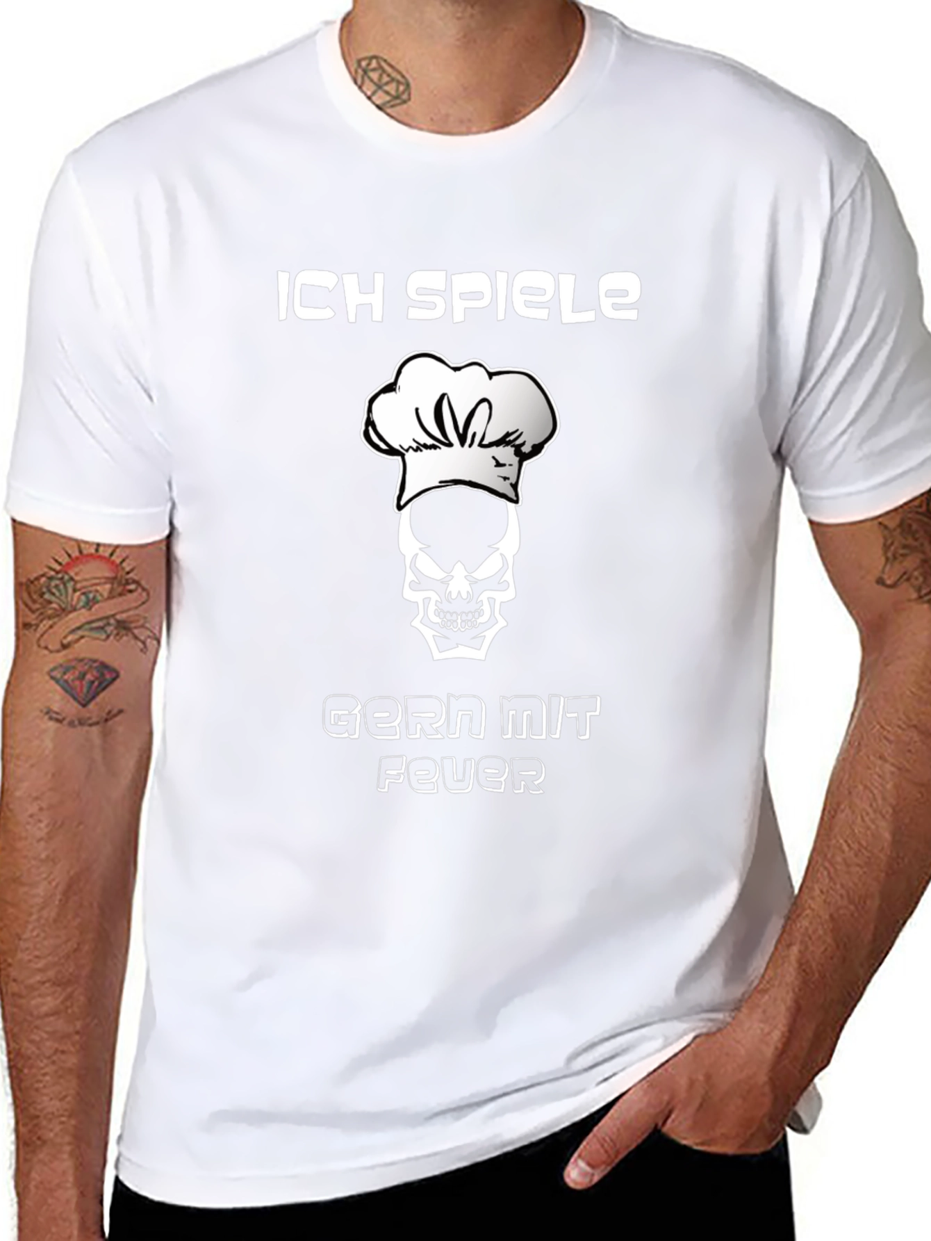 Chef Skull T-Shirt - I Play With Fire
