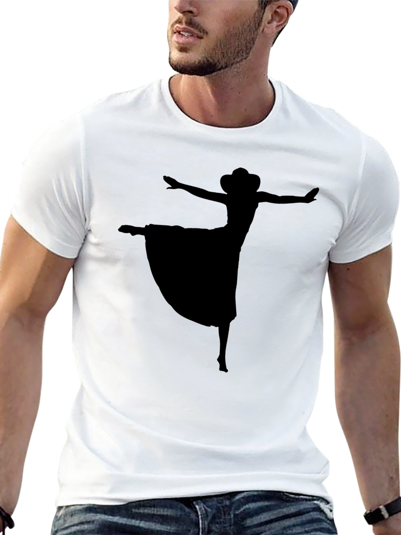 Dancing Silhouette Graphic Black T-Shirt