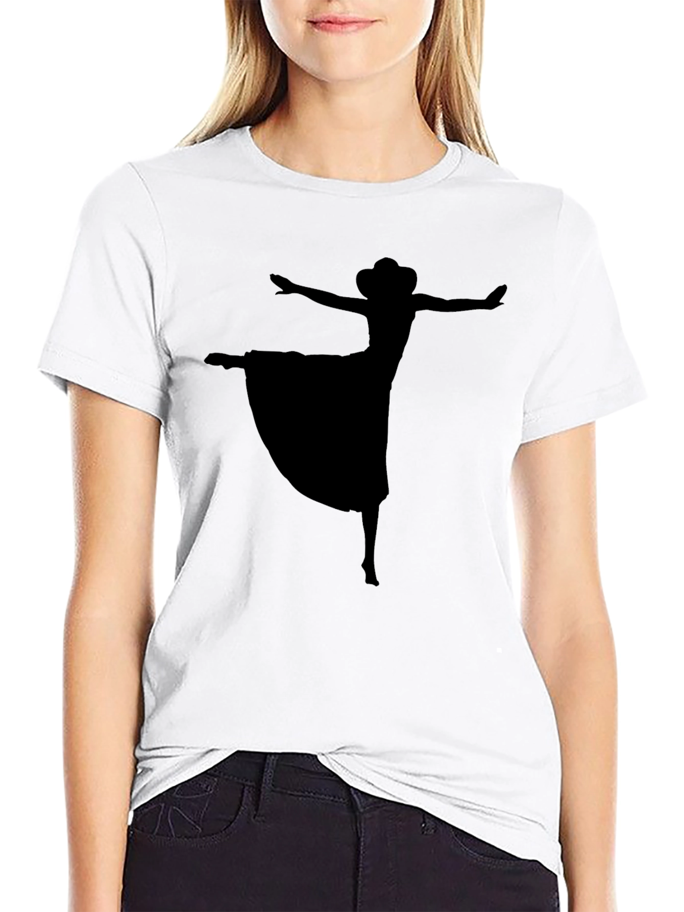 Dancing Silhouette Graphic Black T-Shirt