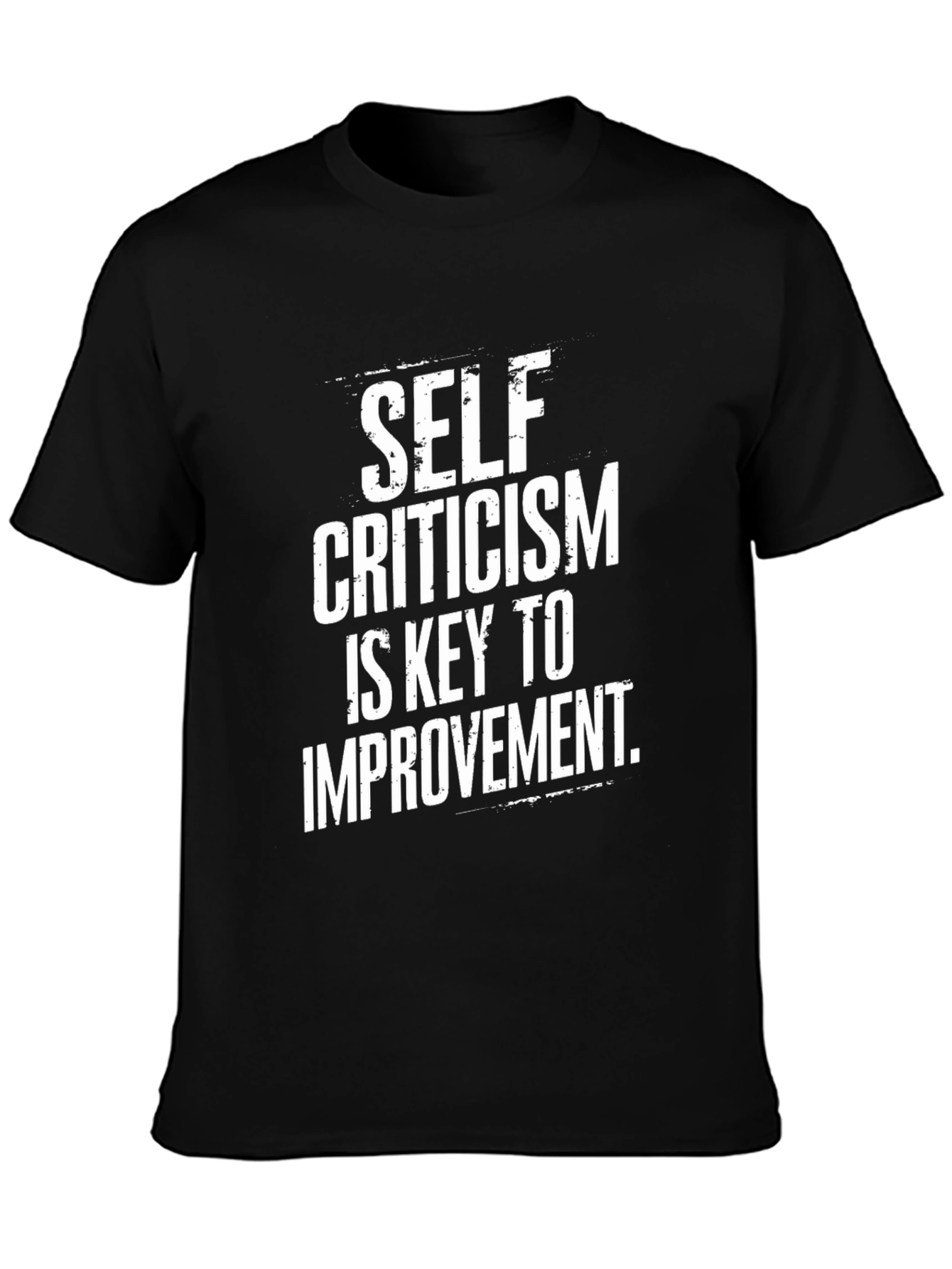 Self Criticism Improvement Graphic Tee - Black