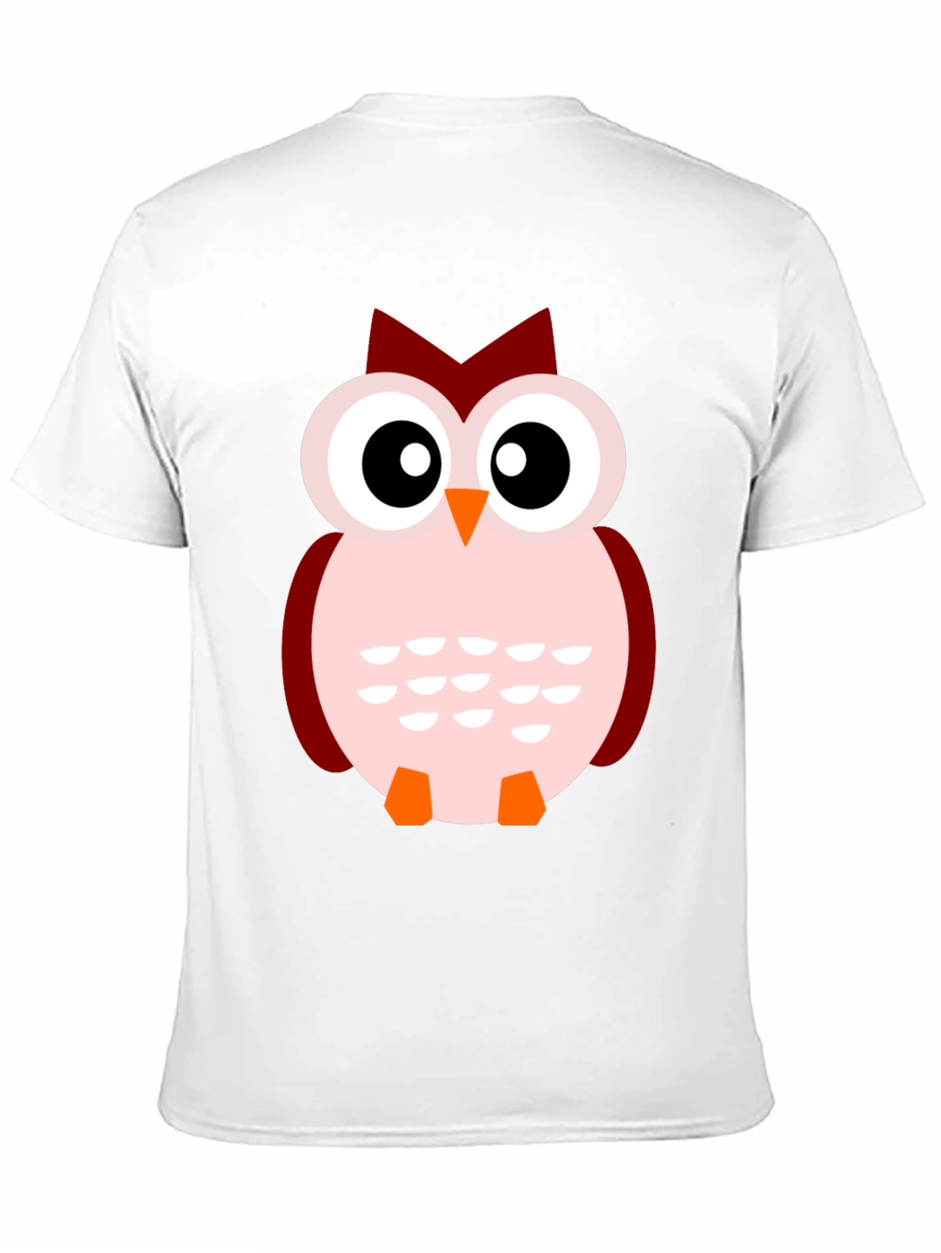 Cute Cartoon Owl Black T-Shirt