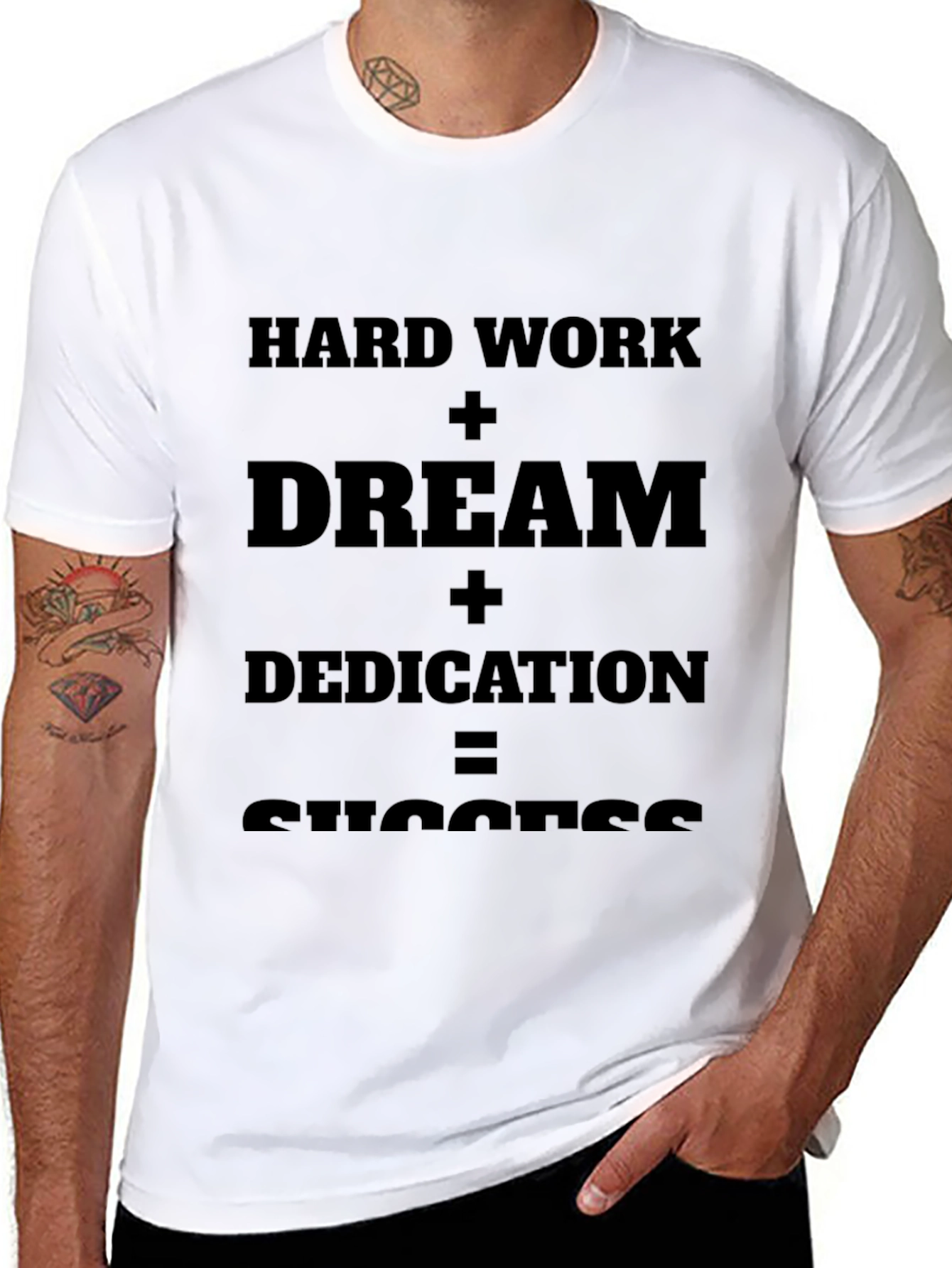 Motivational T-Shirt: Hard Work + Dream = Success