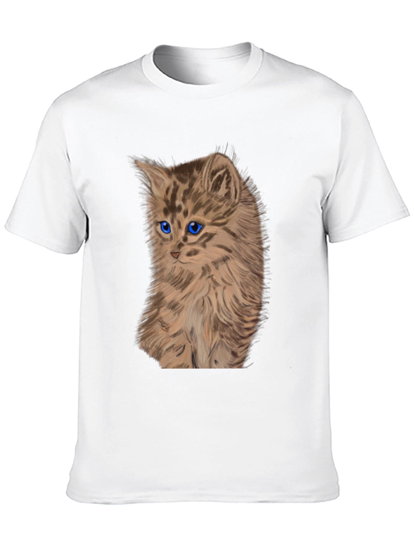 Kitten Graphic Tee - Black Cotton T-Shirt