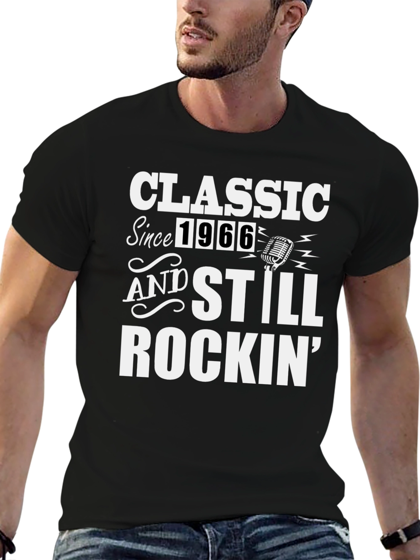 Classic Since 1966 Rockin Black T-Shirt