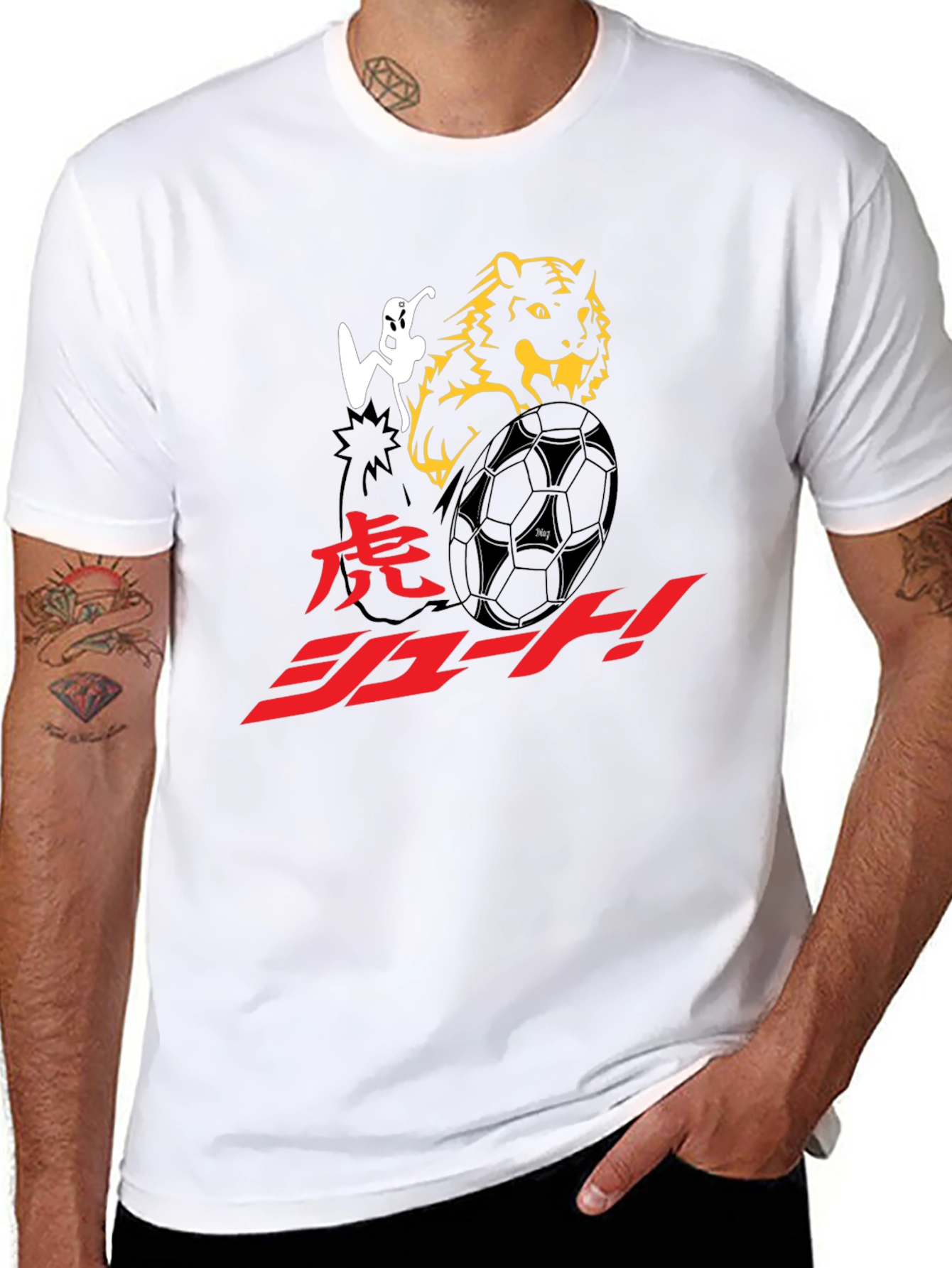 Tiger Soccer Graphic T-Shirt - Black