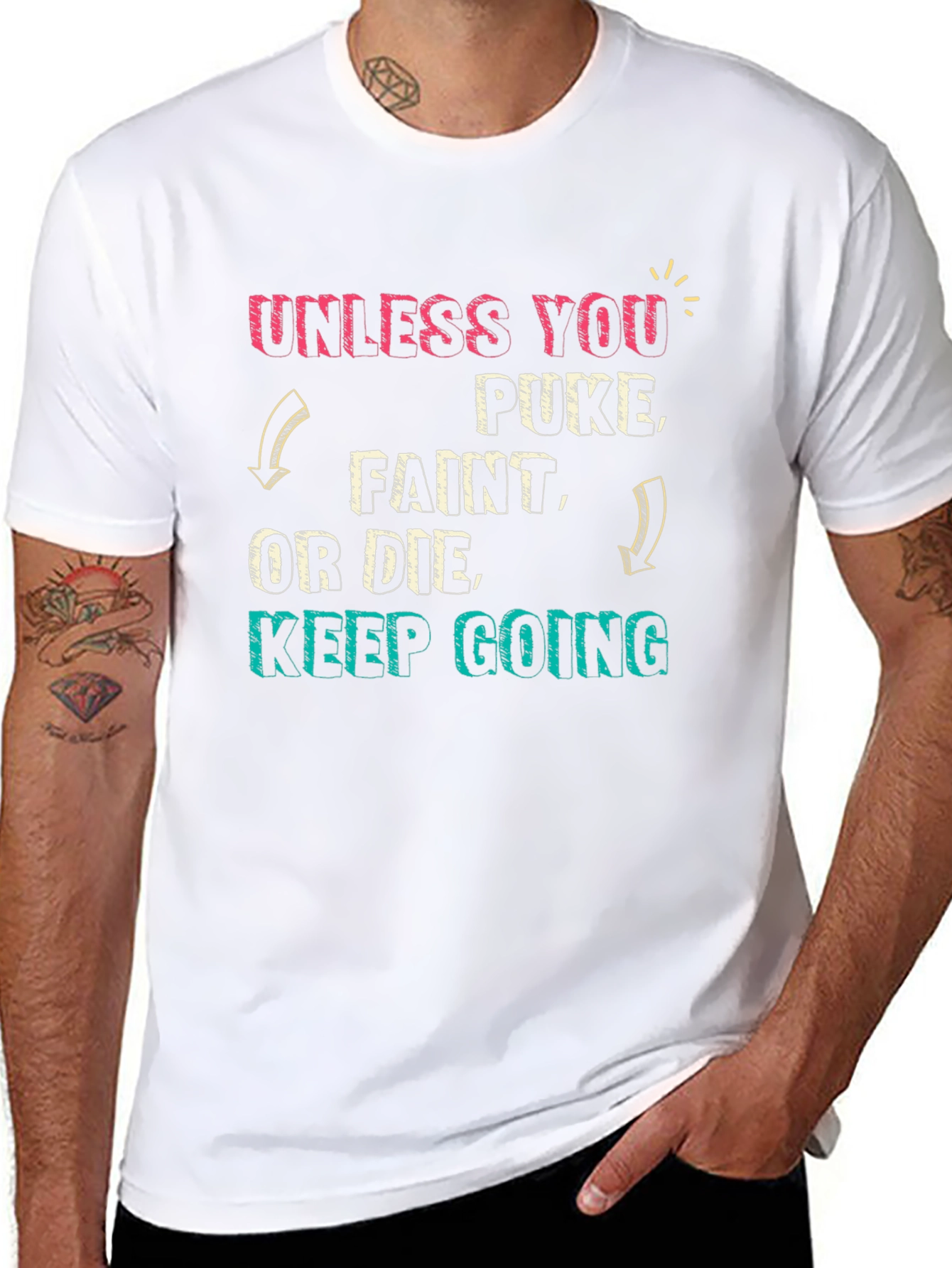 Funny Workout T-Shirt - Keep Going