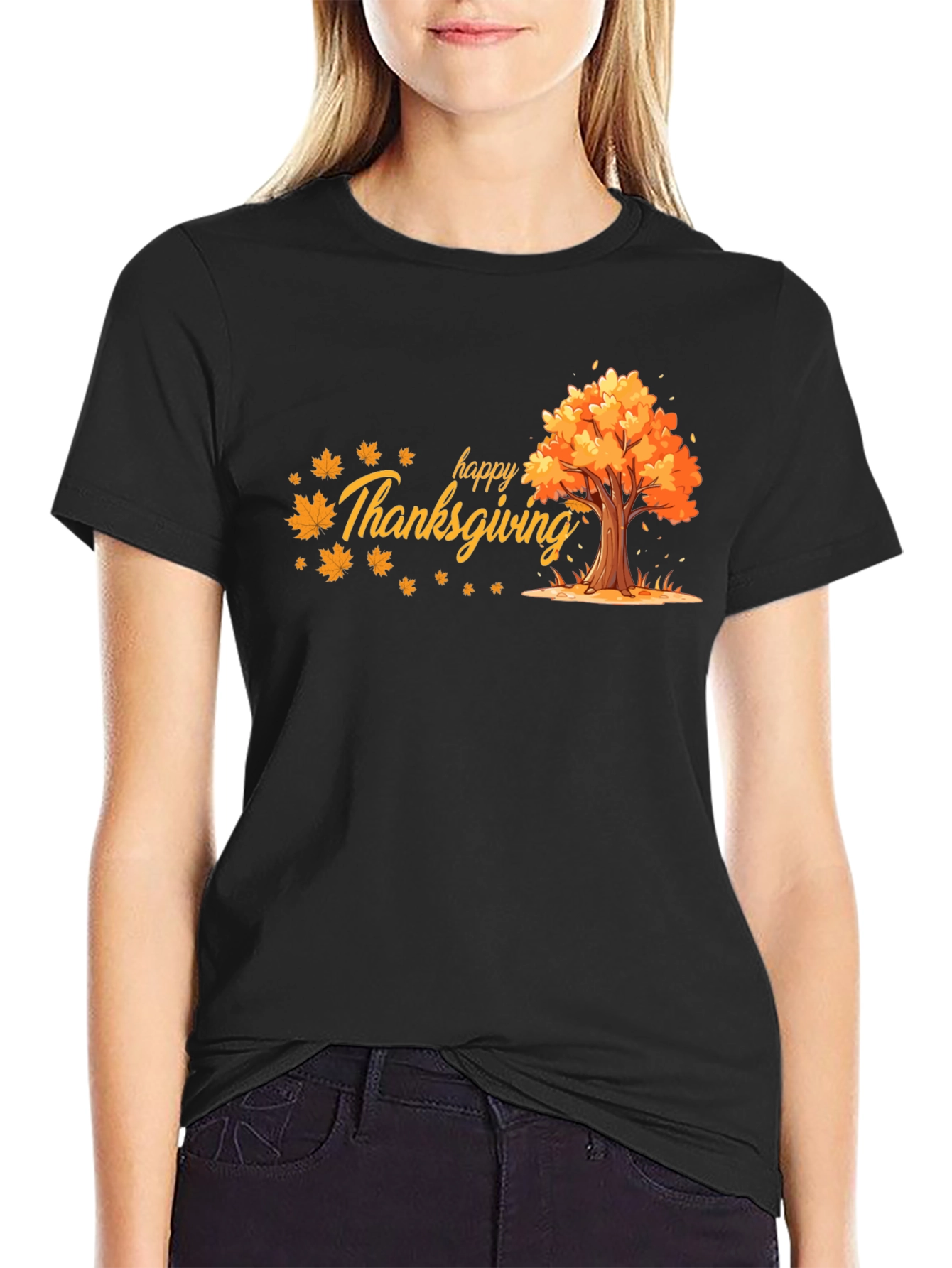 Thanksgiving Tree Graphic T-Shirt