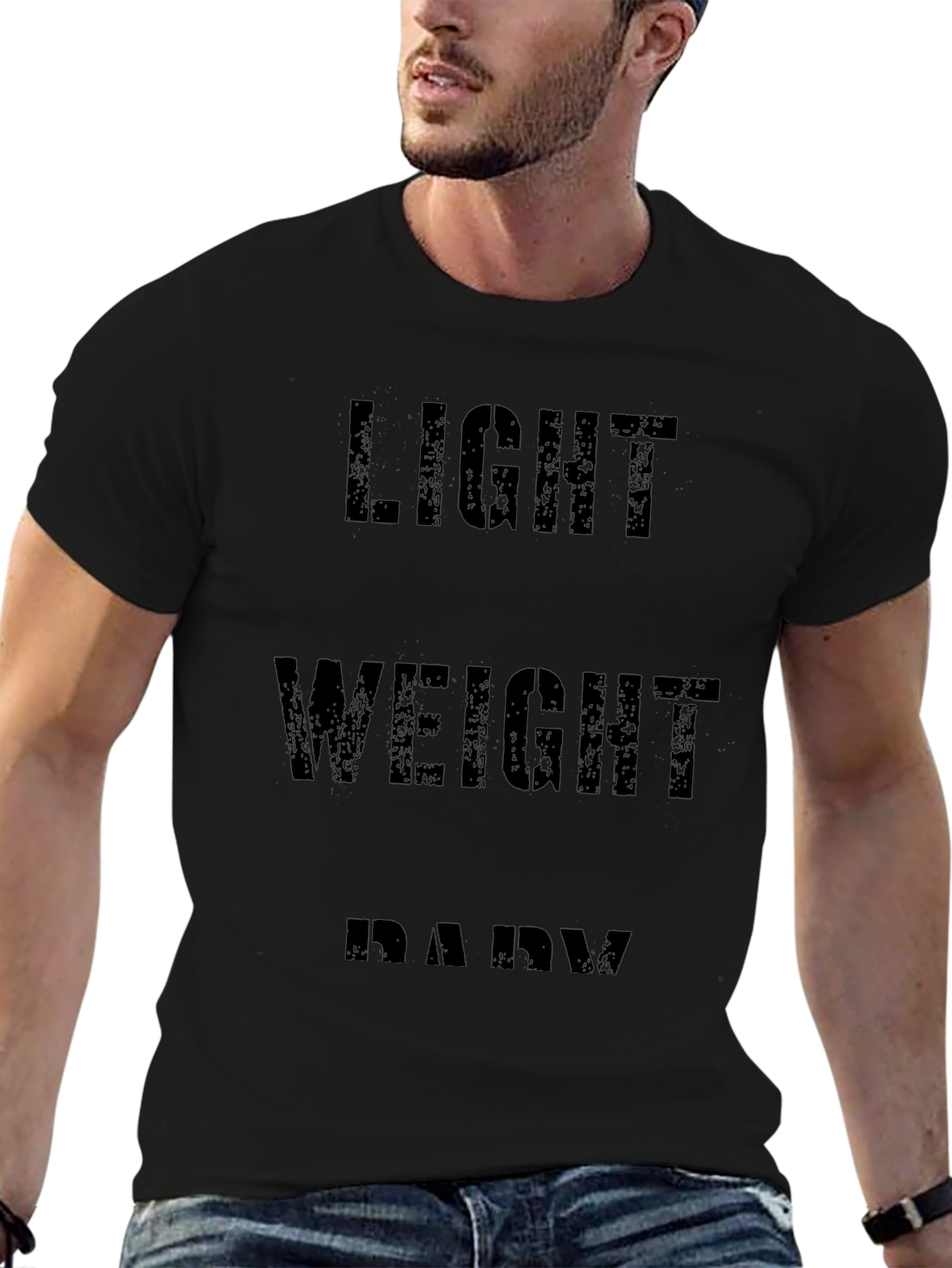 Light Weight Baby Black Graphic Tee