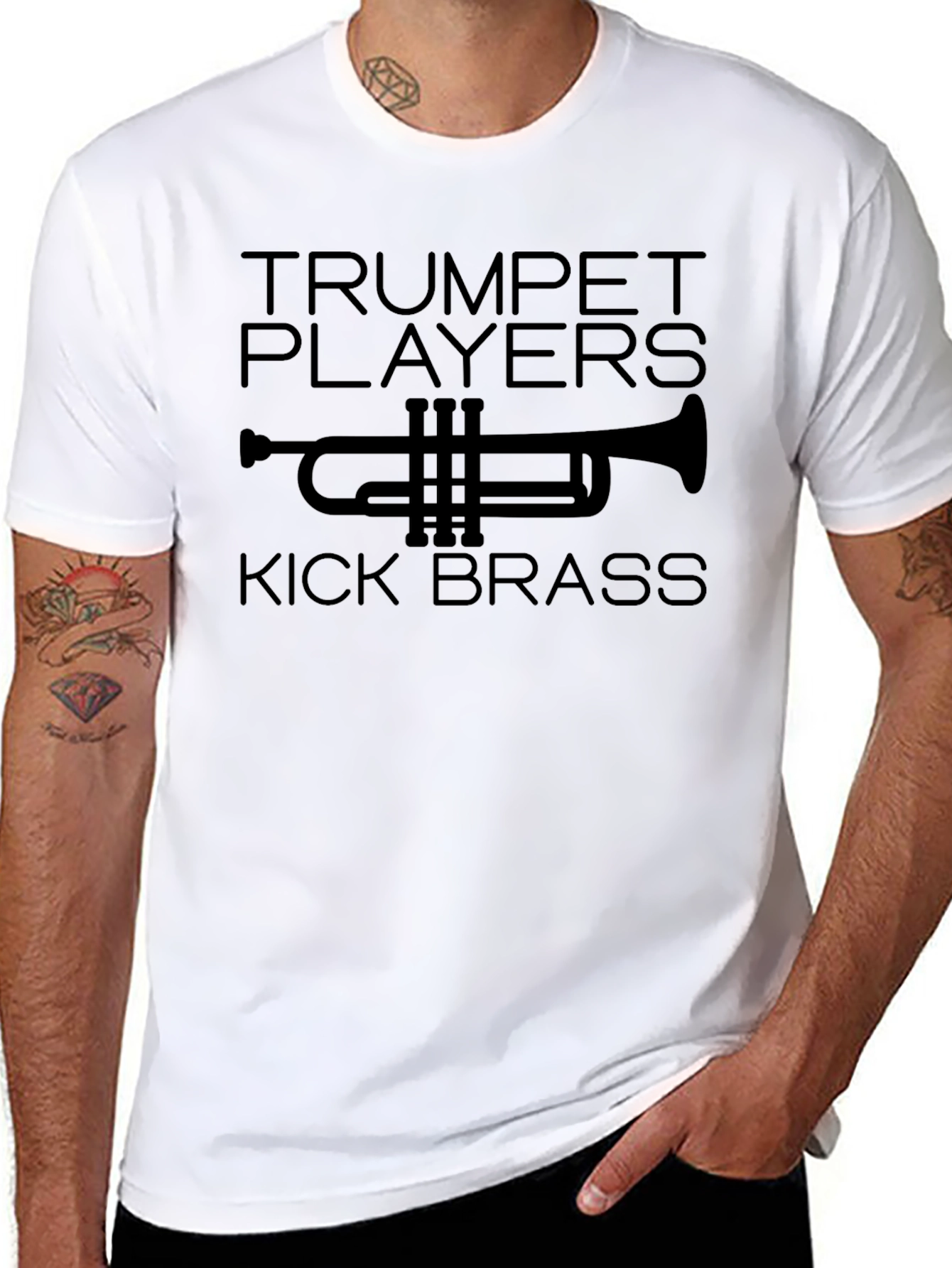 Trumpet Players Kick Brass Graphic Tee