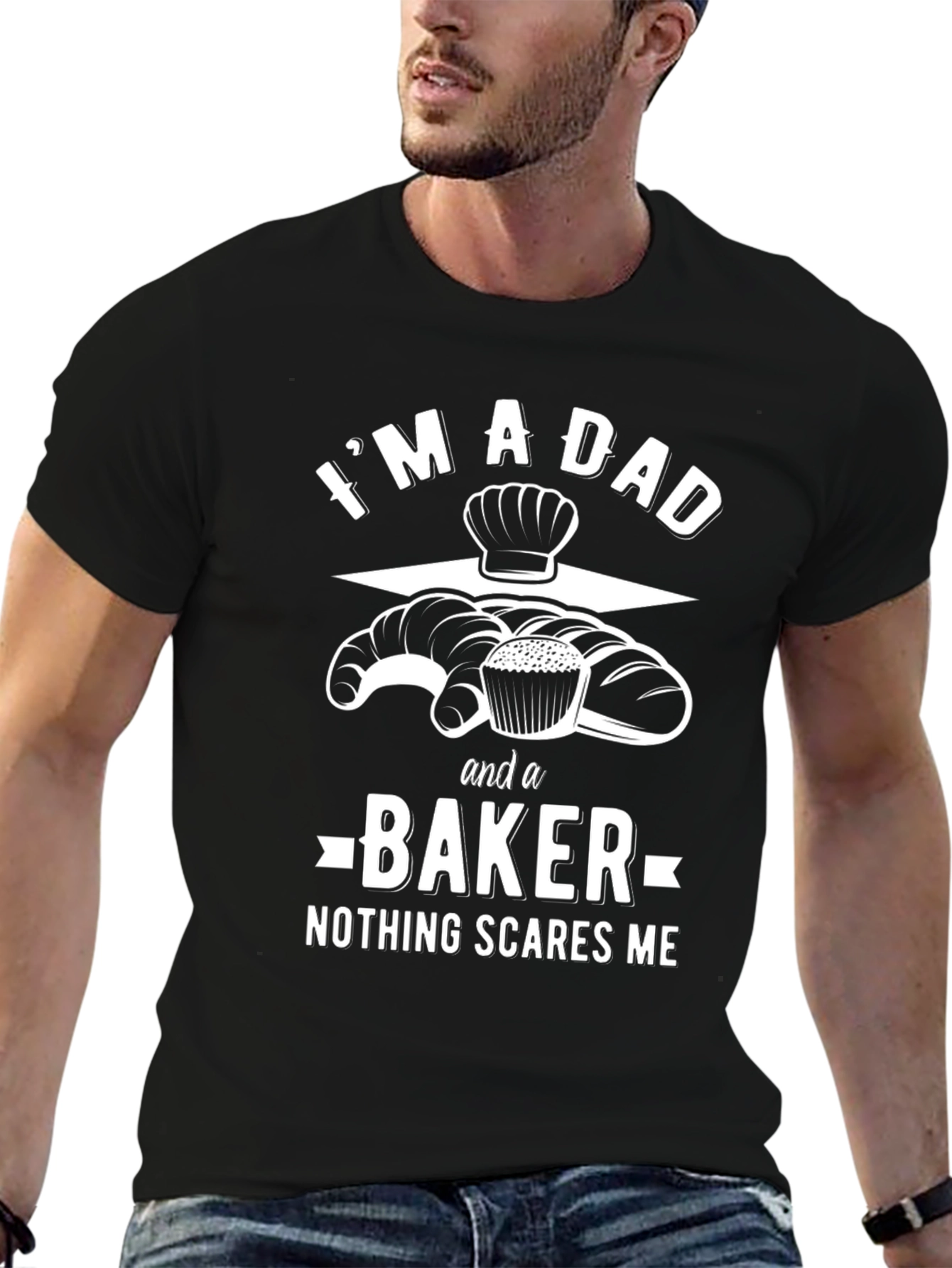 Dad Baker T-Shirt - Nothing Scares Me Funny Tee