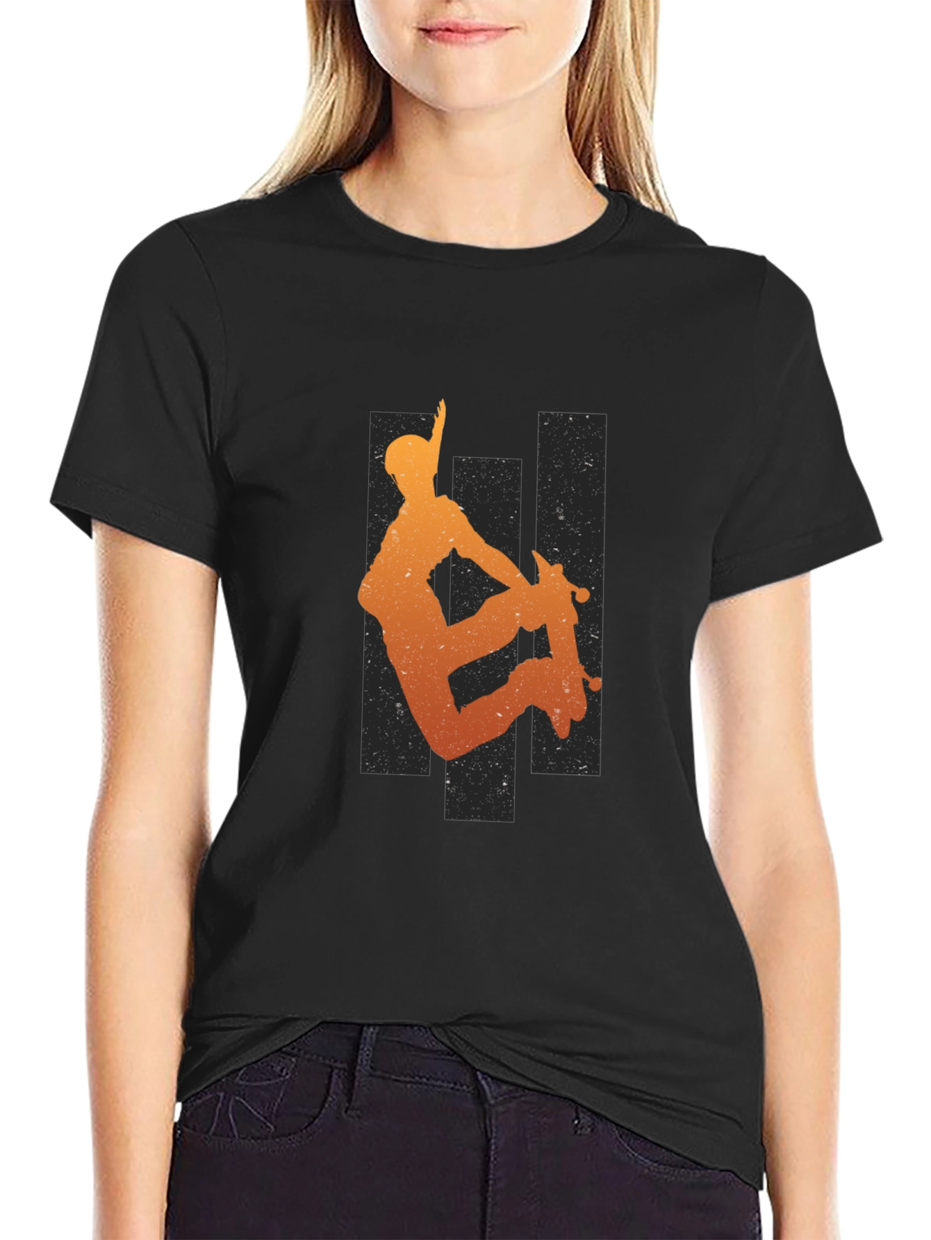 Skater Silhouette Graphic Tee - Cool Urban Style