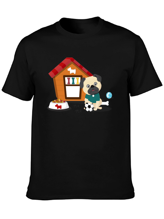 Pug Soccer T-Shirt - Cute Dog & Ball Design
