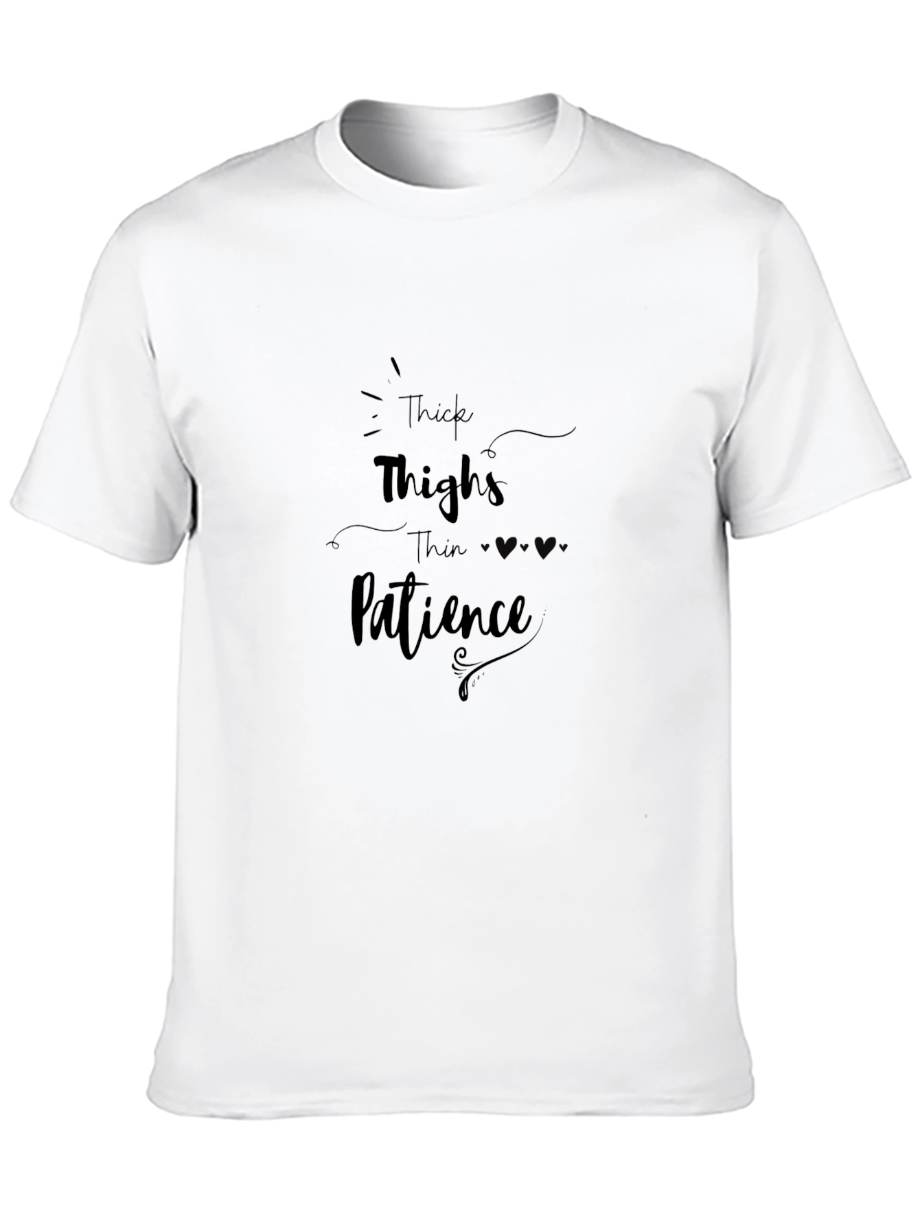 Thick Thighs Thin Patience Black Tee