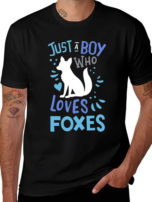 Boy Loves Foxes T-Shirt - Cute Animal Lover Tee
