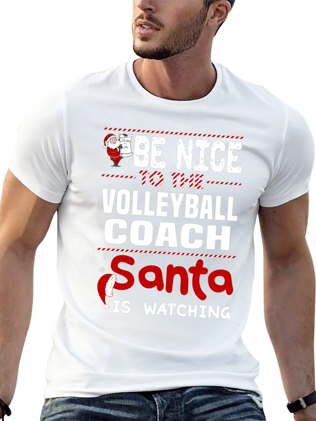Funny Christmas Volleyball Coach T-Shirt