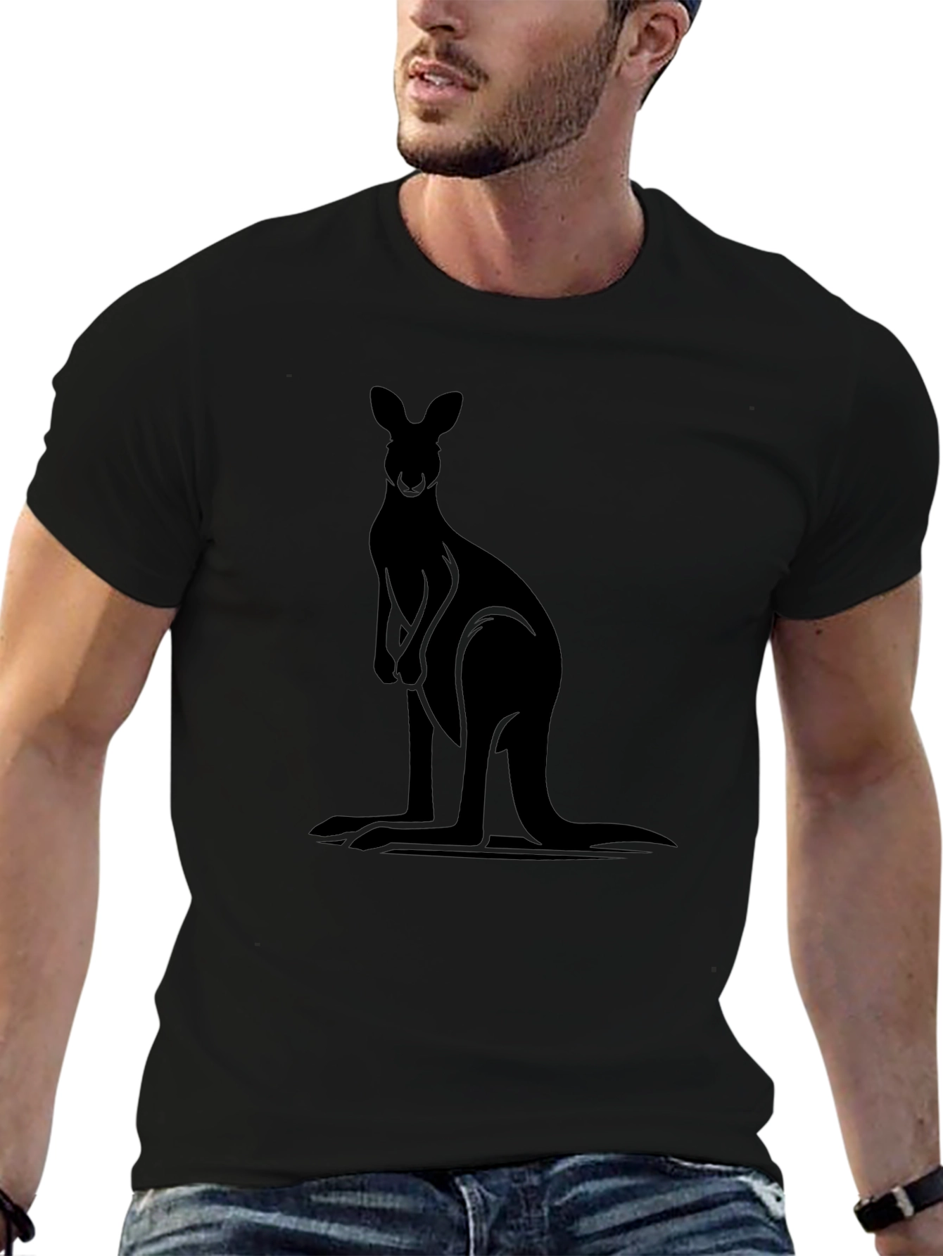 Black Kangaroo Graphic Tee