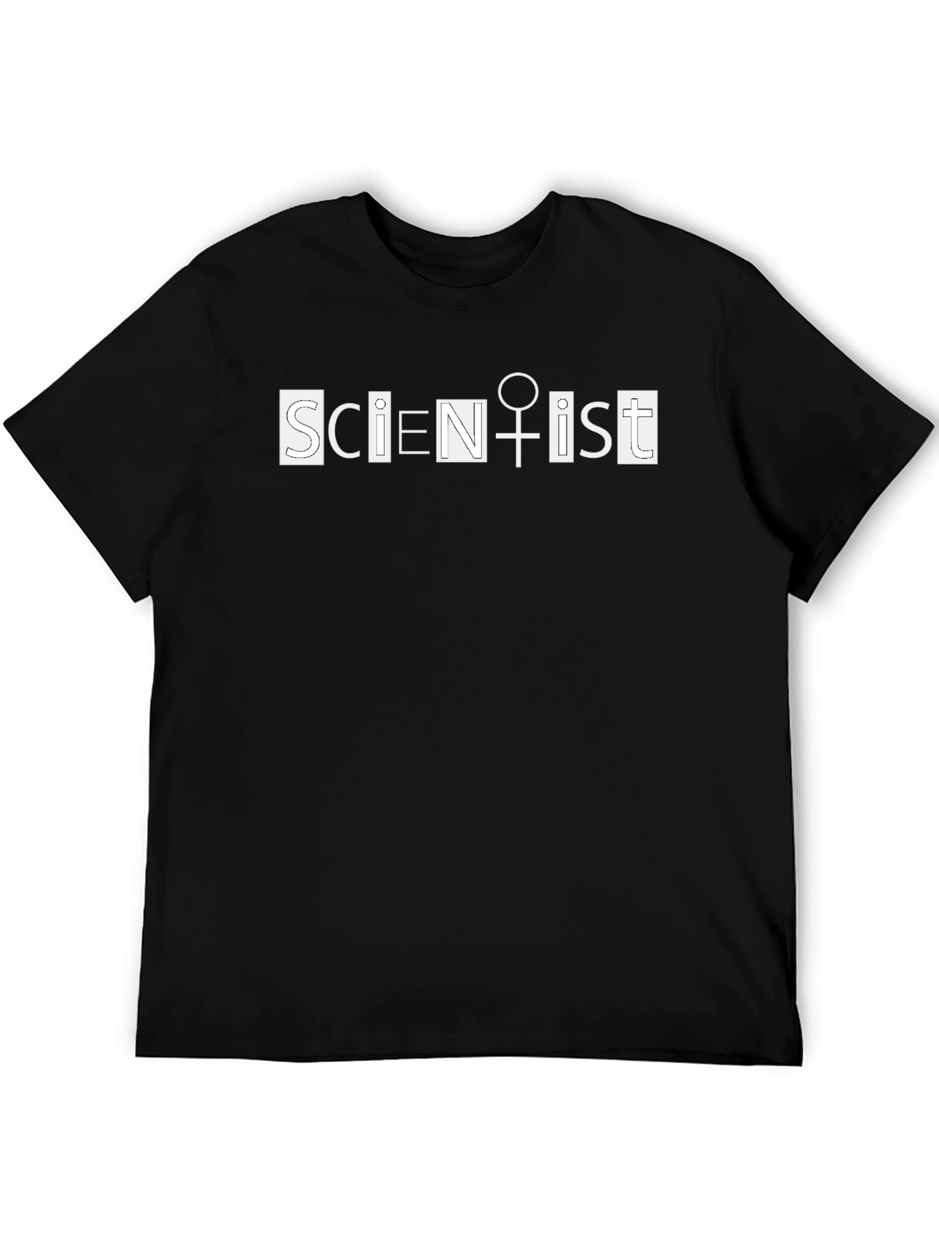 Scientist Female Symbol Black Graphic Tee