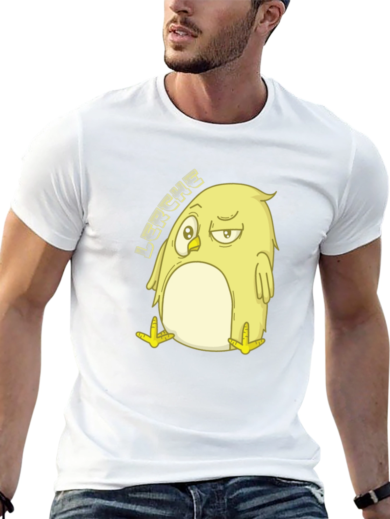 Funny Bird Graphic Tee - Black Casual T-Shirt
