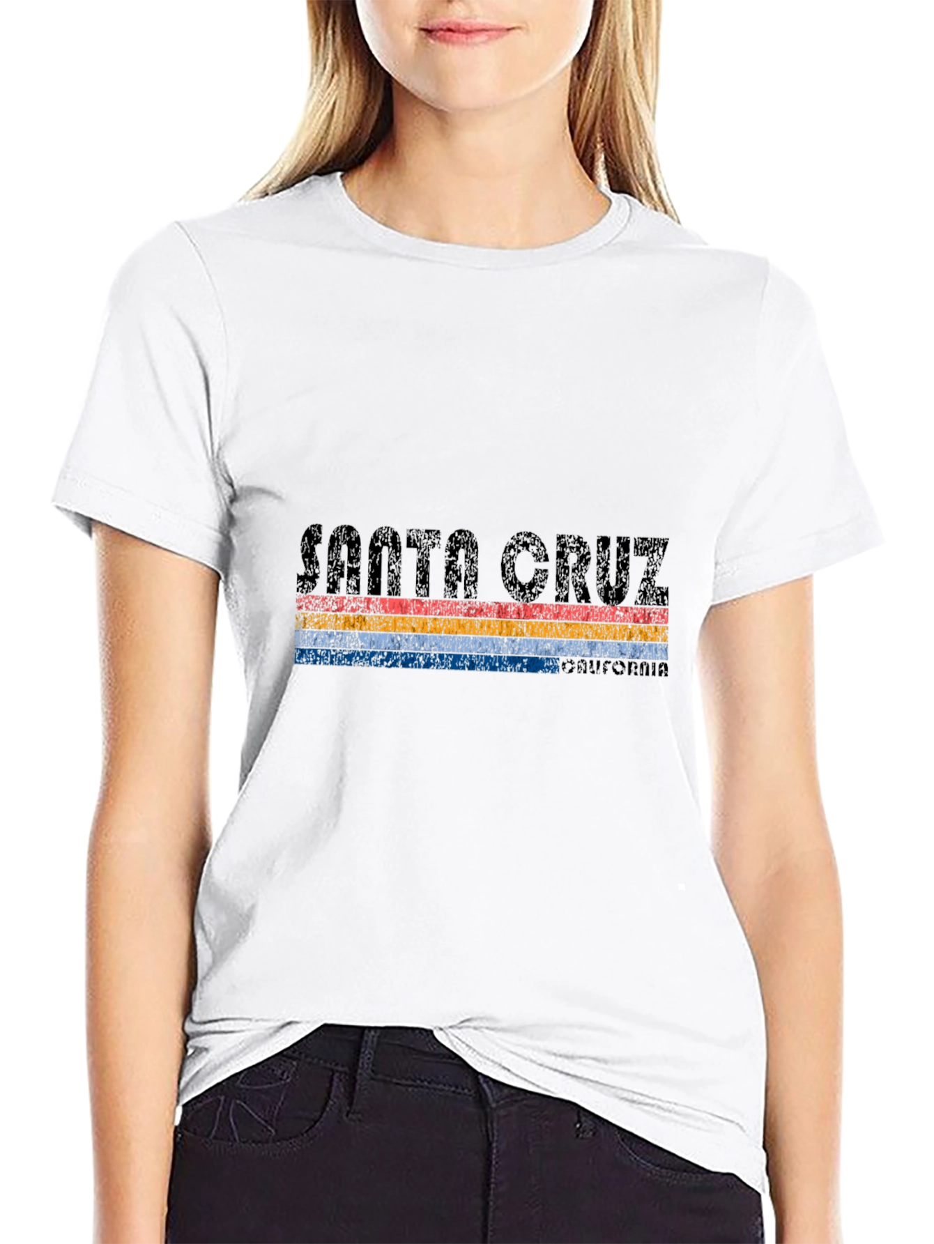 Santa Cruz Retro Striped Graphic Tee - Black