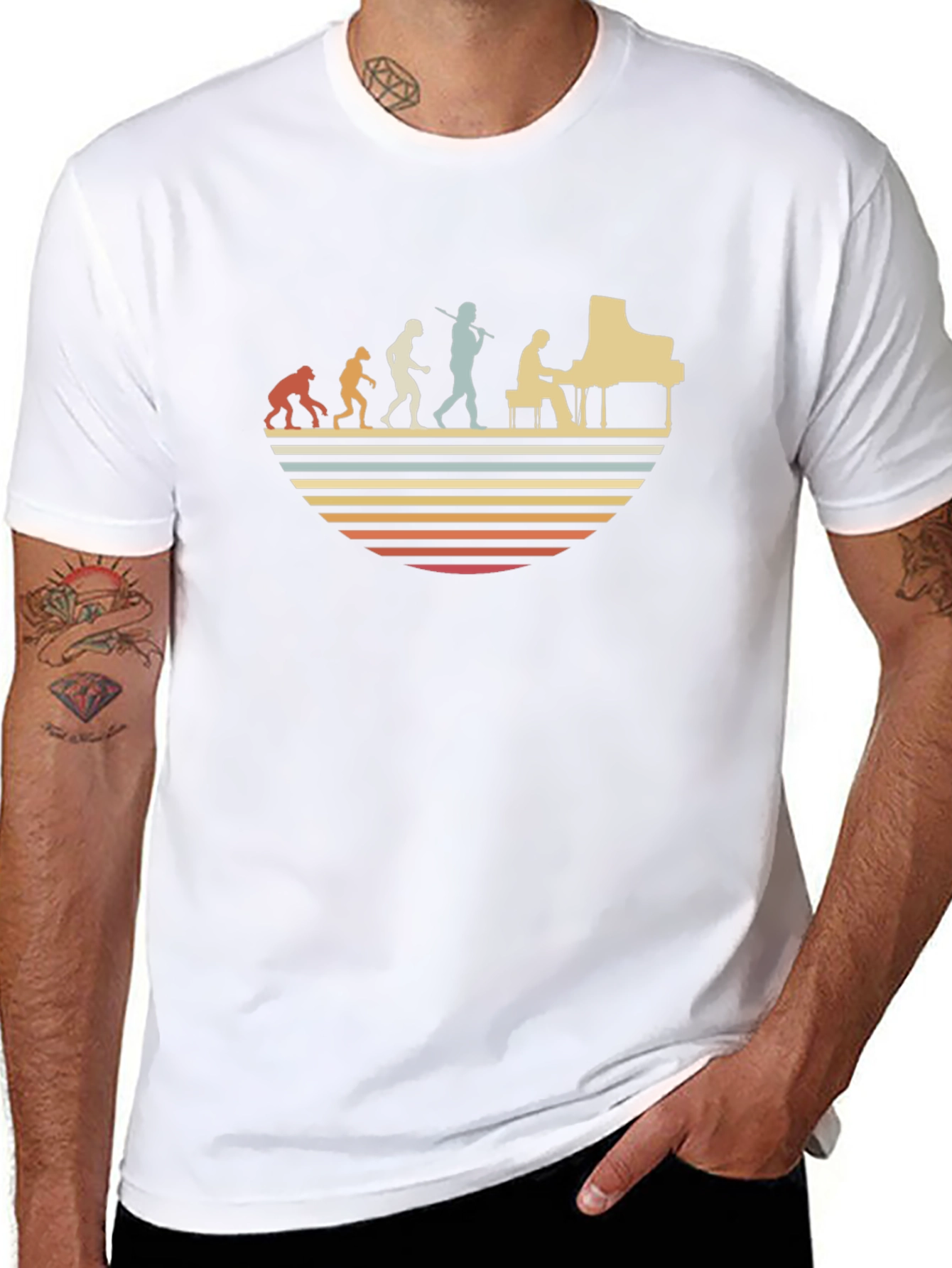 Retro Piano Evolution T-Shirt