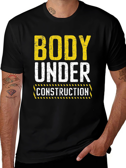Body Under Construction Graphic T-Shirt - Black