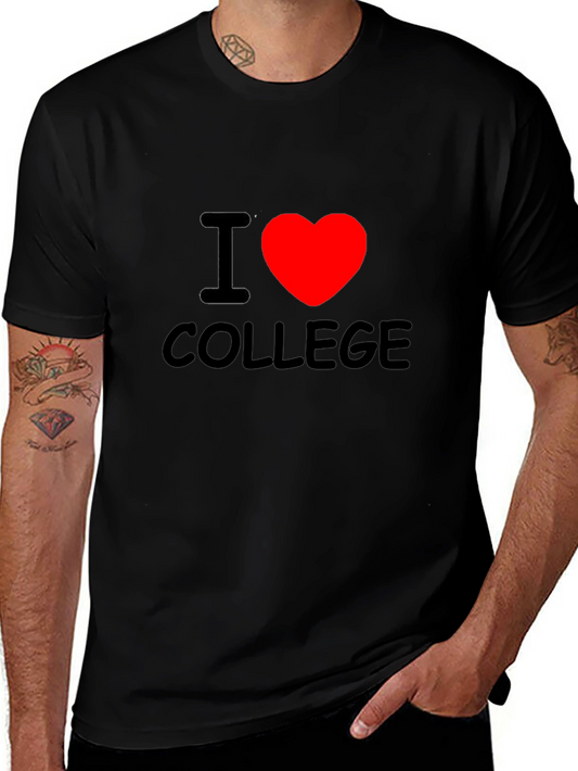 I Heart College Black T-Shirt