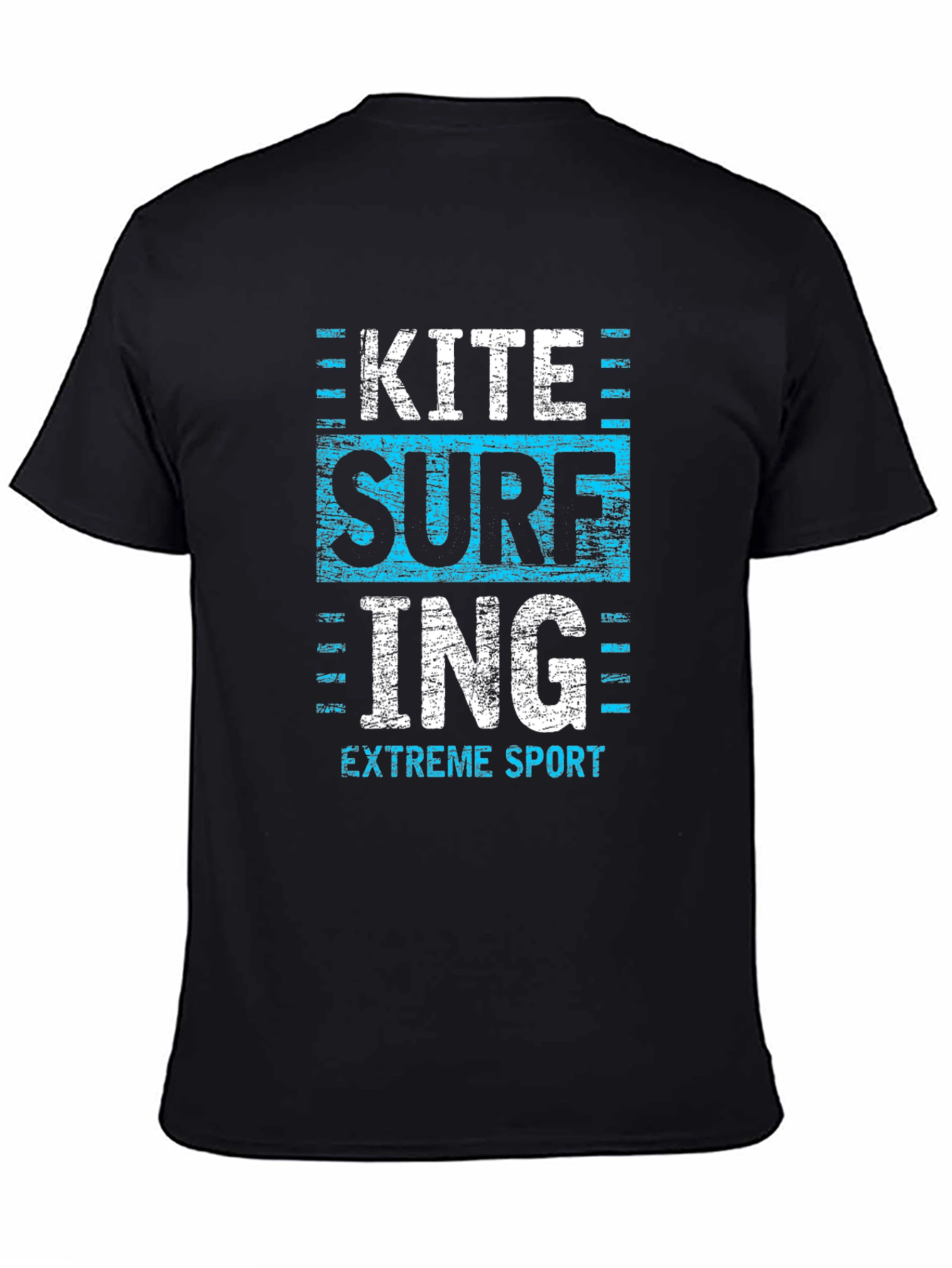Kite Surfing Extreme Sport Graphic Tee - Black