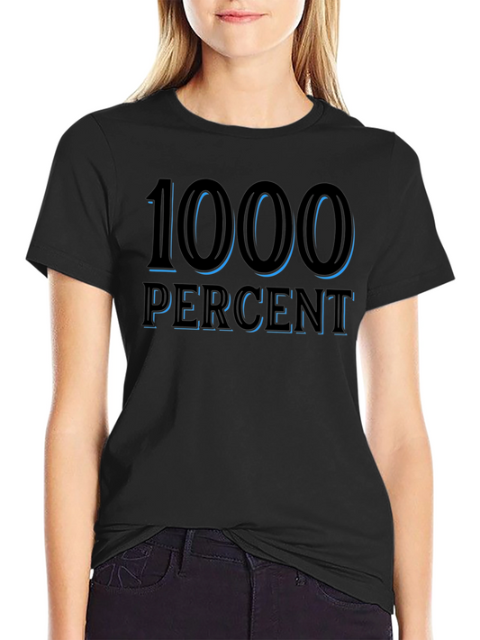 1000 Percent Graphic T-Shirt Mens Black Tee