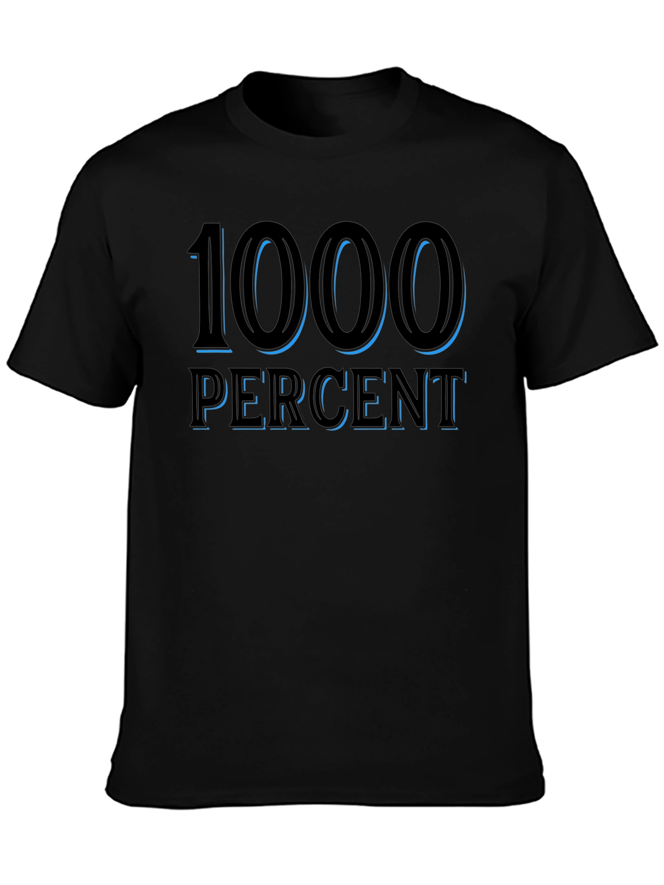 1000 Percent Graphic T-Shirt Mens Black Tee