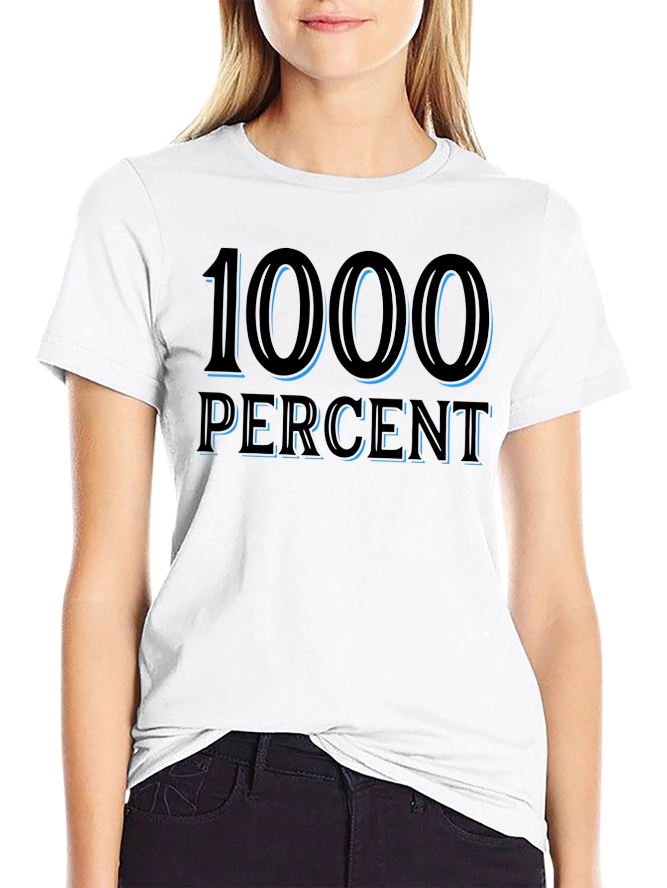 1000 Percent Graphic T-Shirt Mens Black Tee