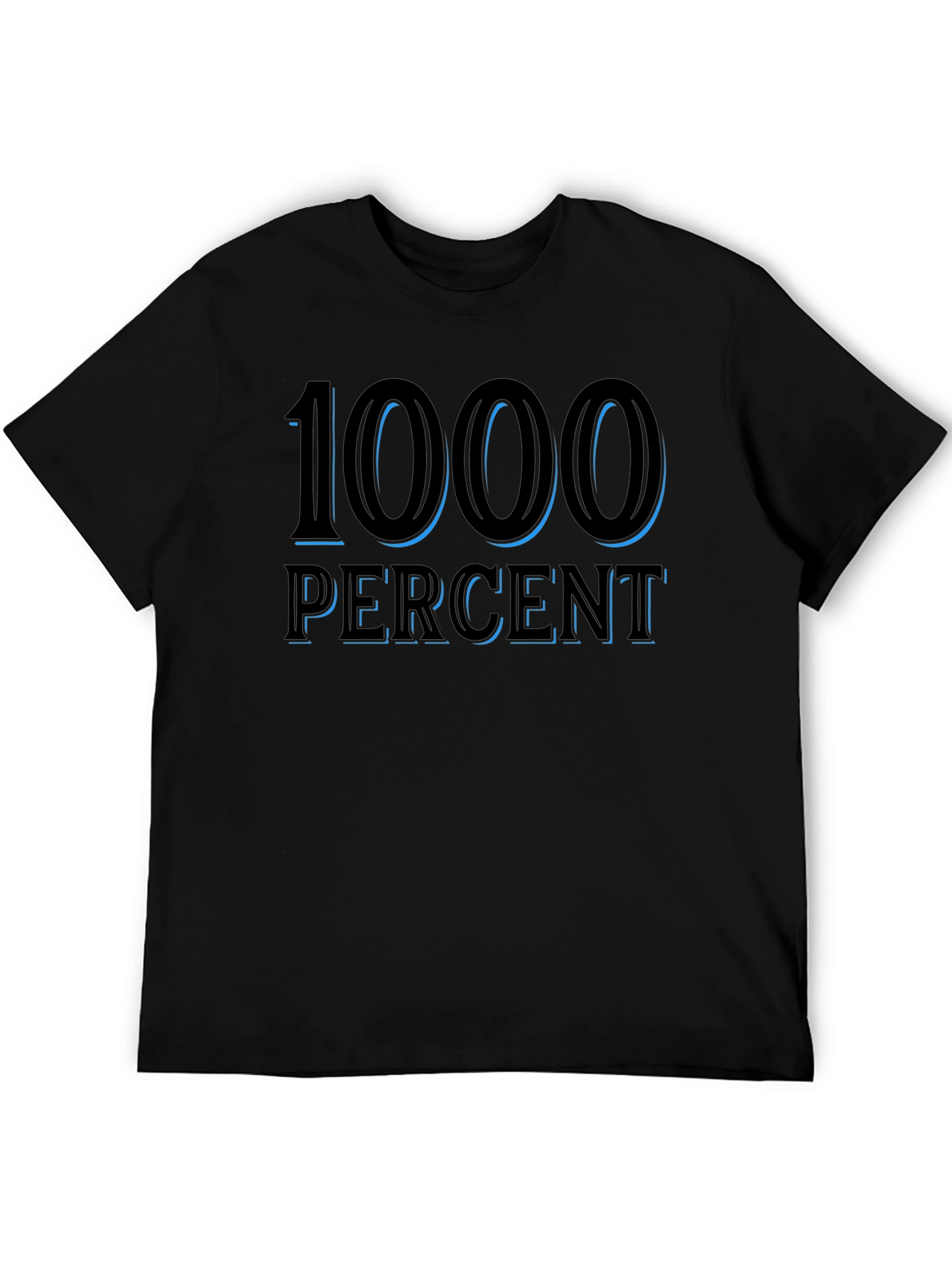 1000 Percent Graphic T-Shirt Mens Black Tee
