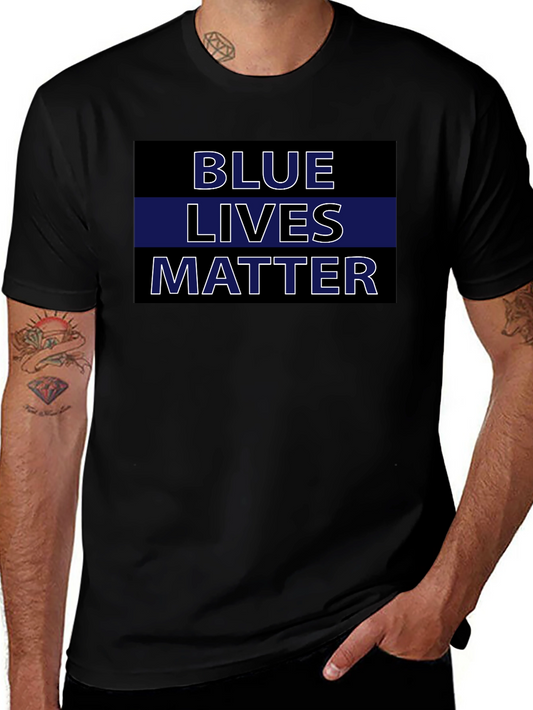 Blue Lives Matter T-Shirt - Black