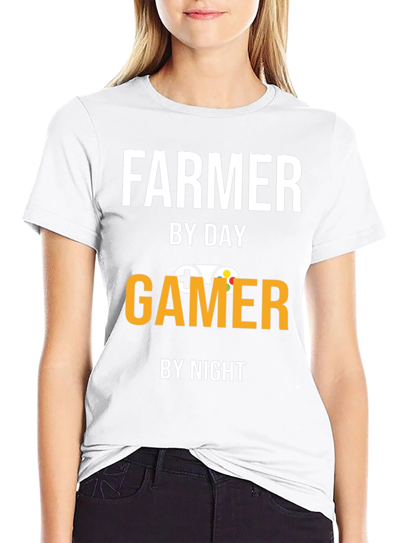 Farmer By Day Gamer By Night Graphic T-Shirt