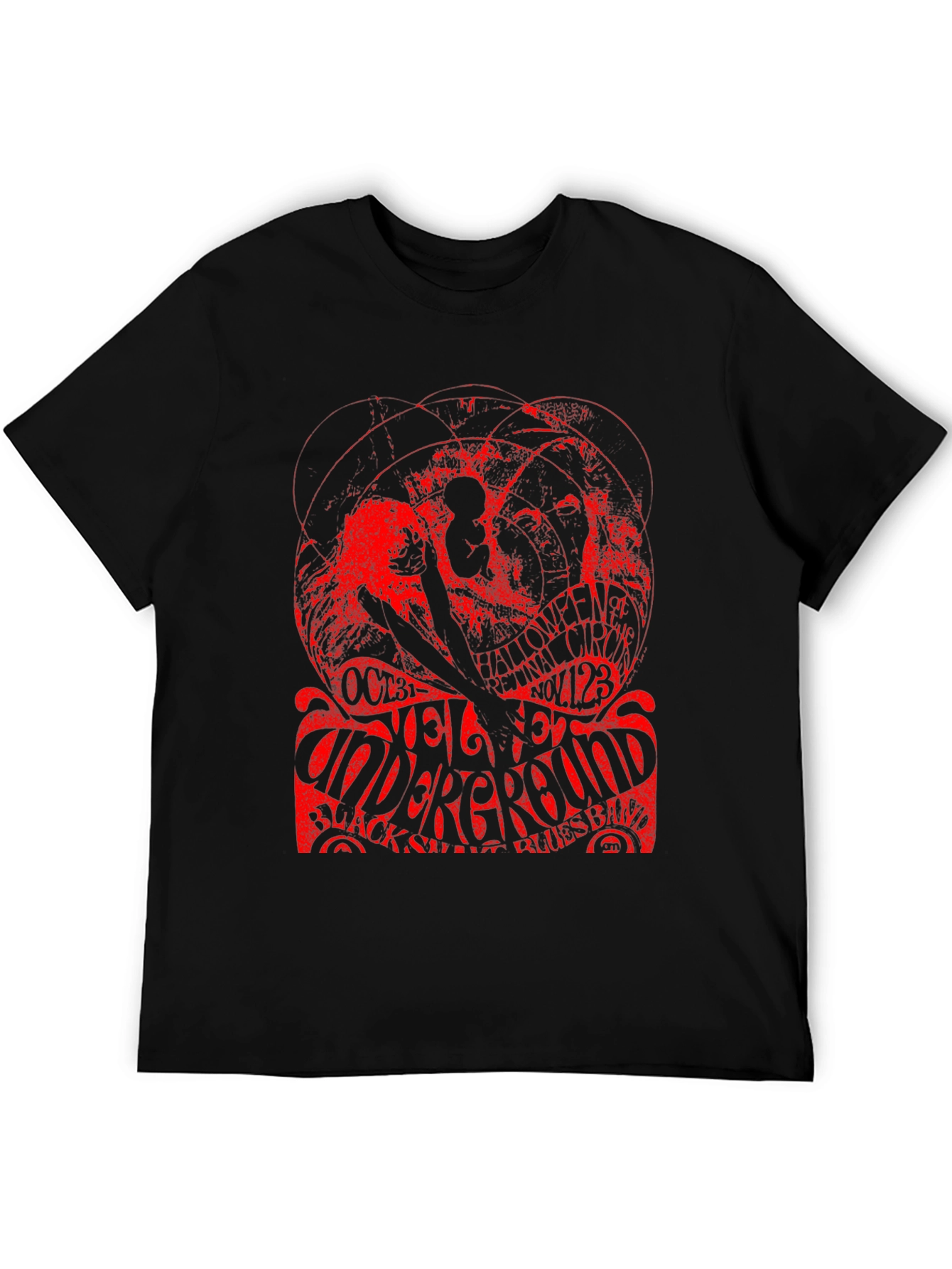 Retro Halloween Velvet Underground Band T-Shirt