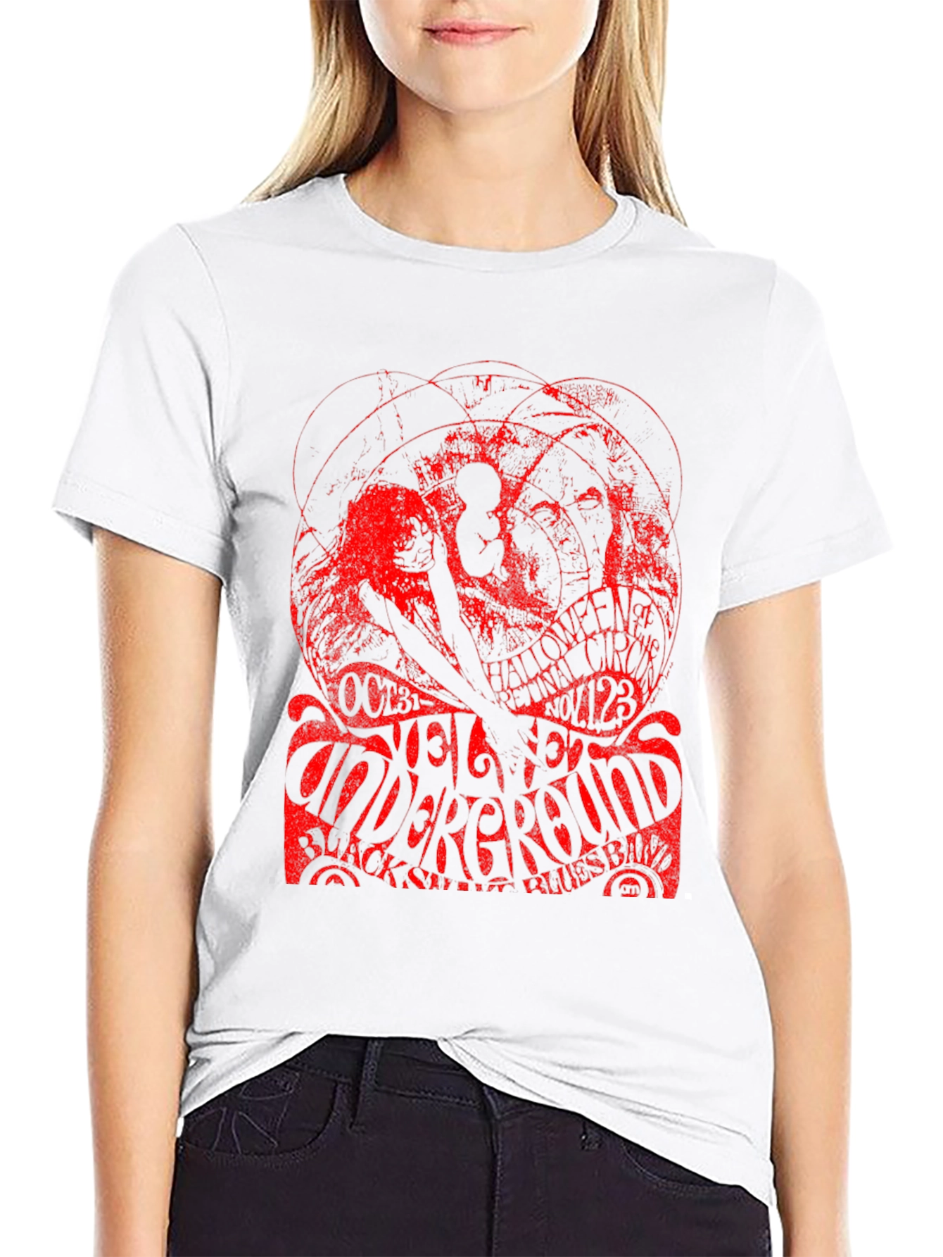 Retro Halloween Velvet Underground Band T-Shirt