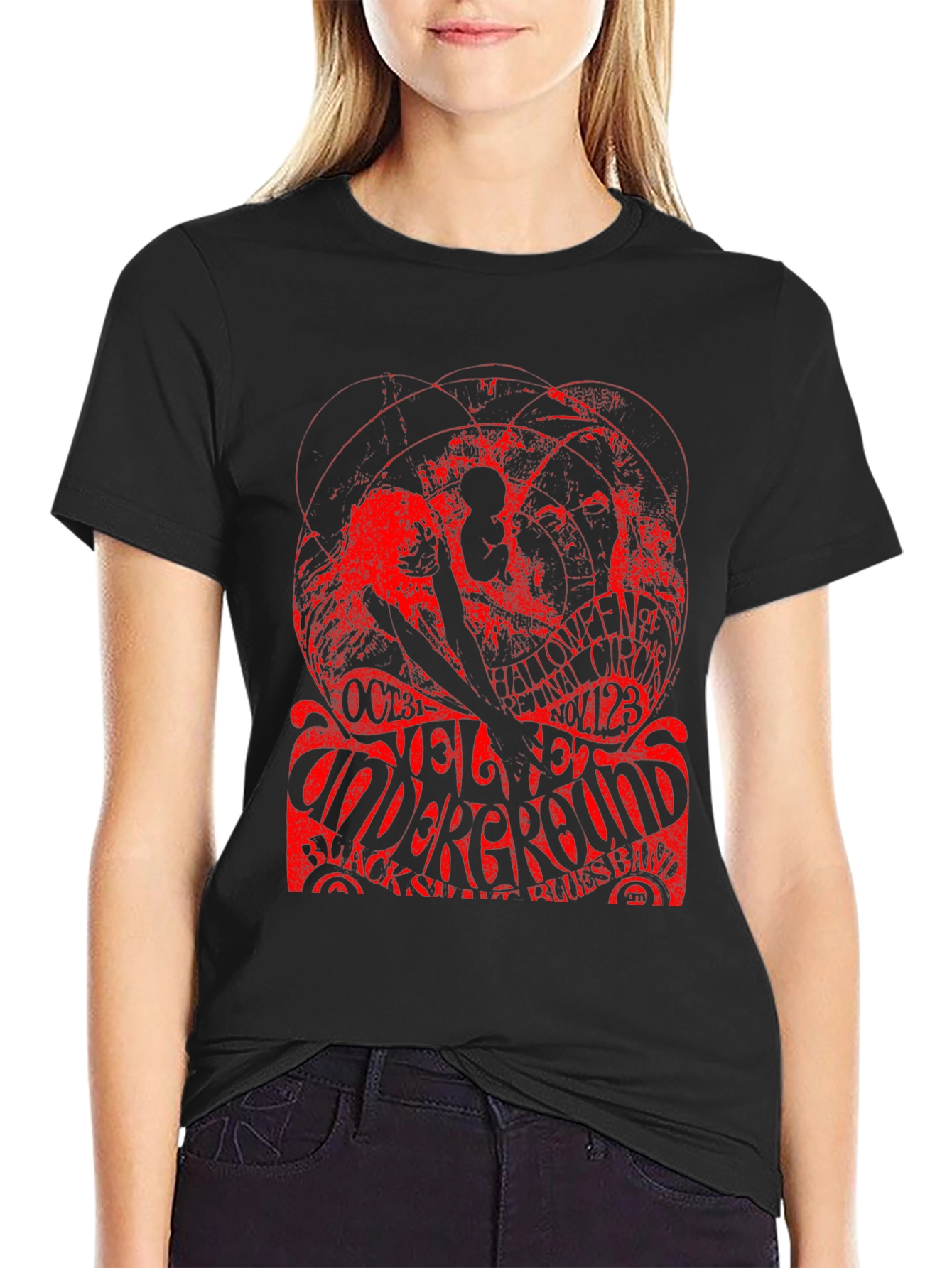 Retro Halloween Velvet Underground Band T-Shirt