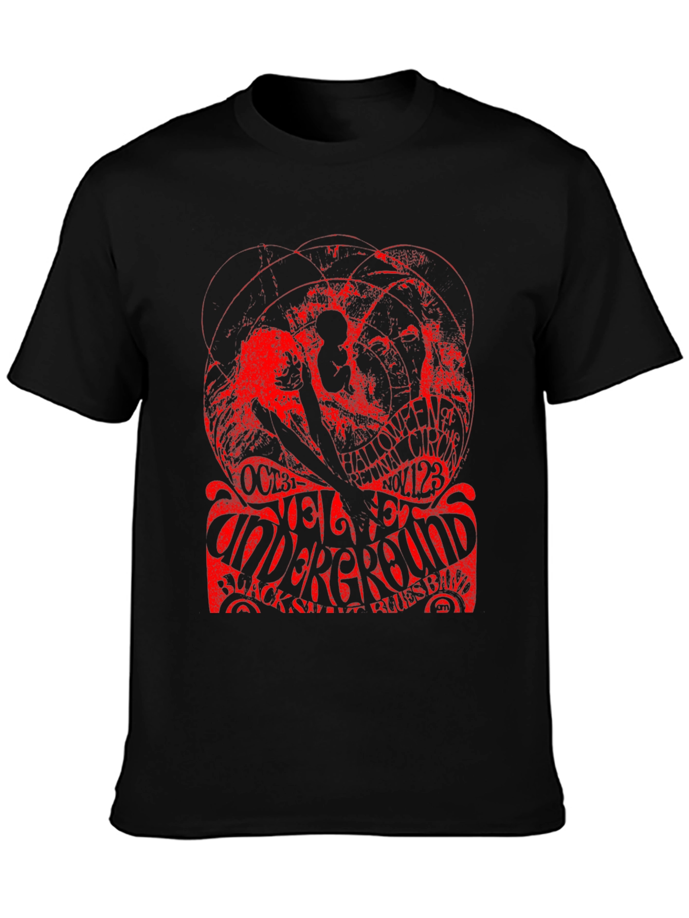 Retro Halloween Velvet Underground Band T-Shirt