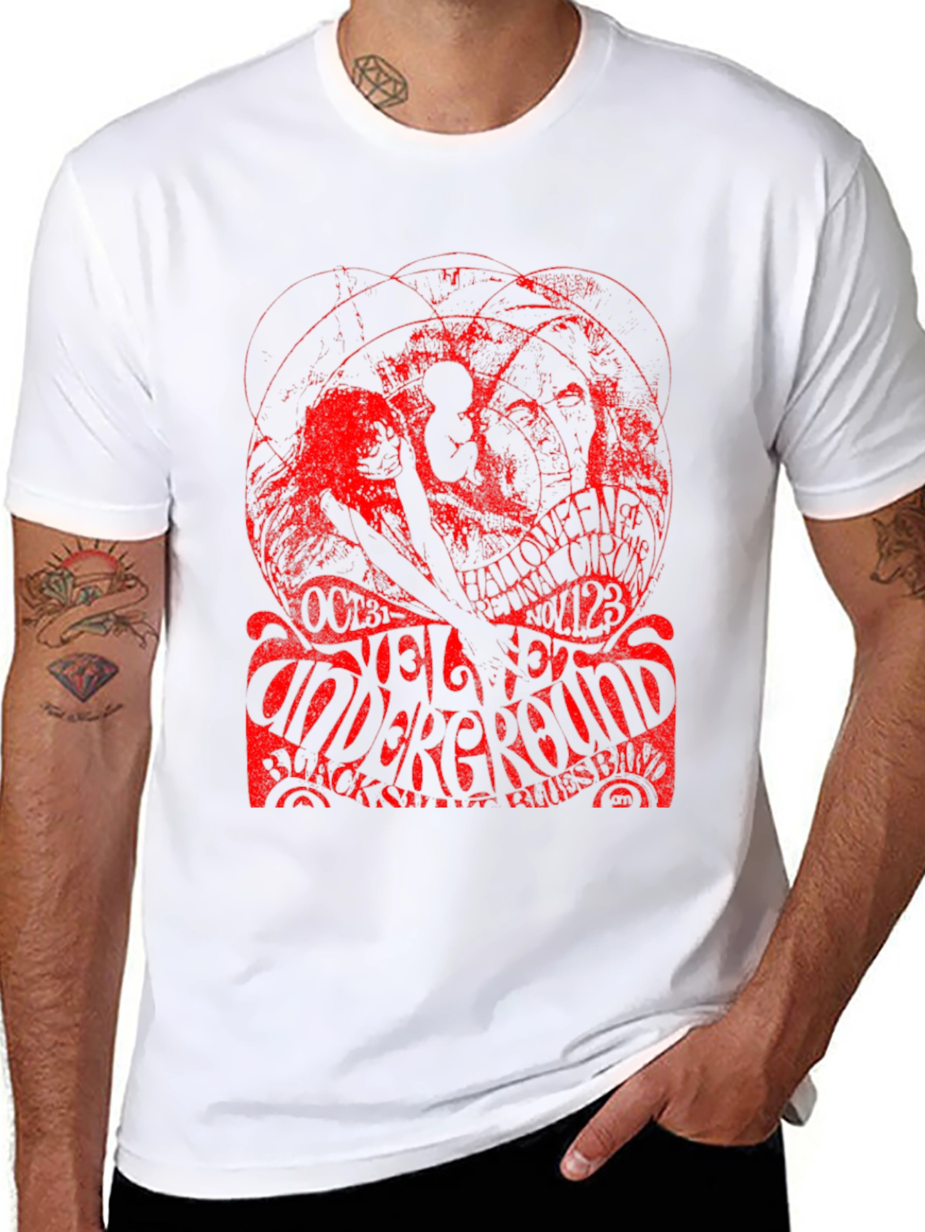 Retro Halloween Velvet Underground Band T-Shirt