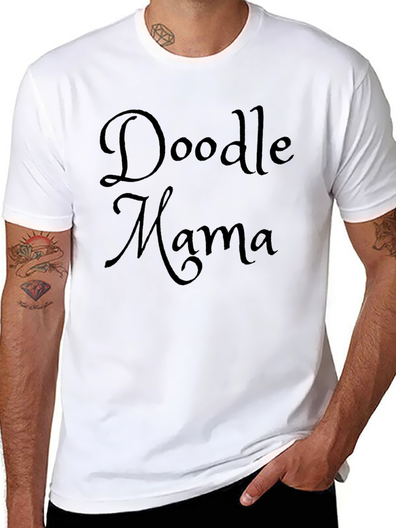 Doodle Mama Black Graphic T-Shirt