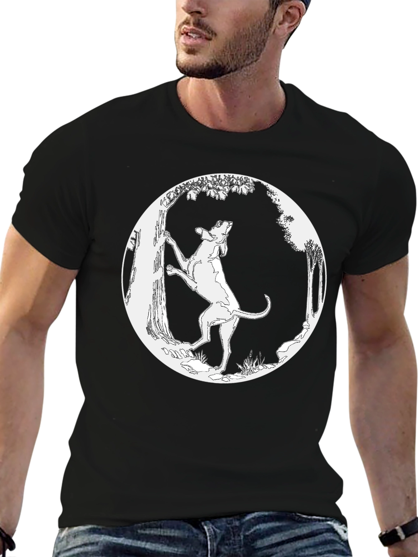 Hound Dog T-Shirt - Black Graphic Tee