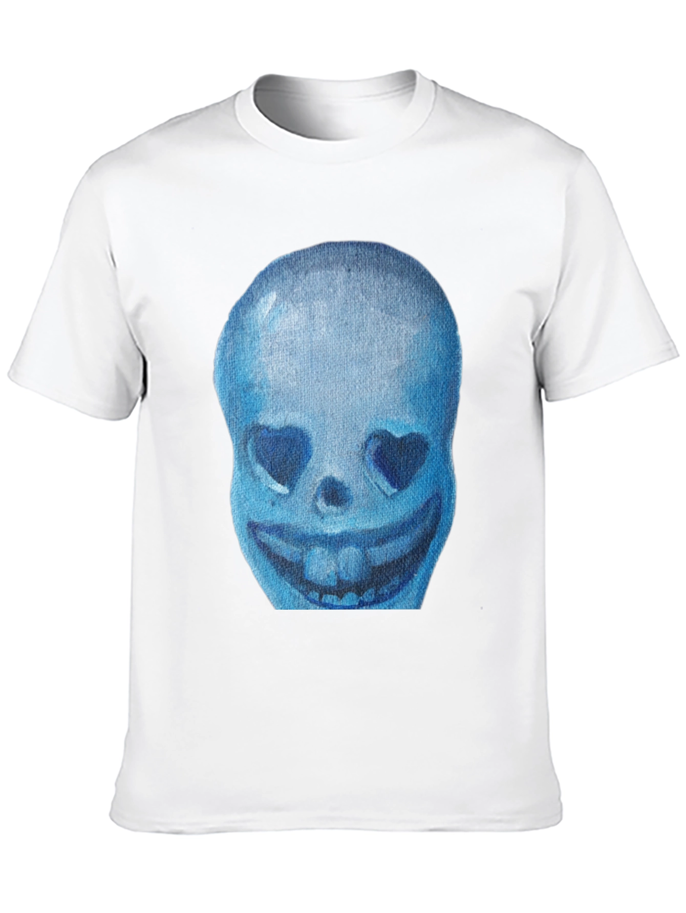 Blue Skull Graphic T-Shirt - Soft Cotton Tee