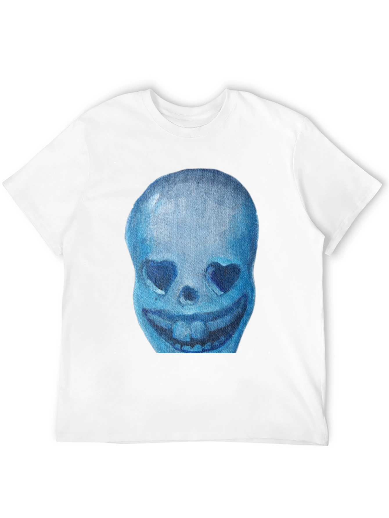 Blue Skull Graphic T-Shirt - Soft Cotton Tee