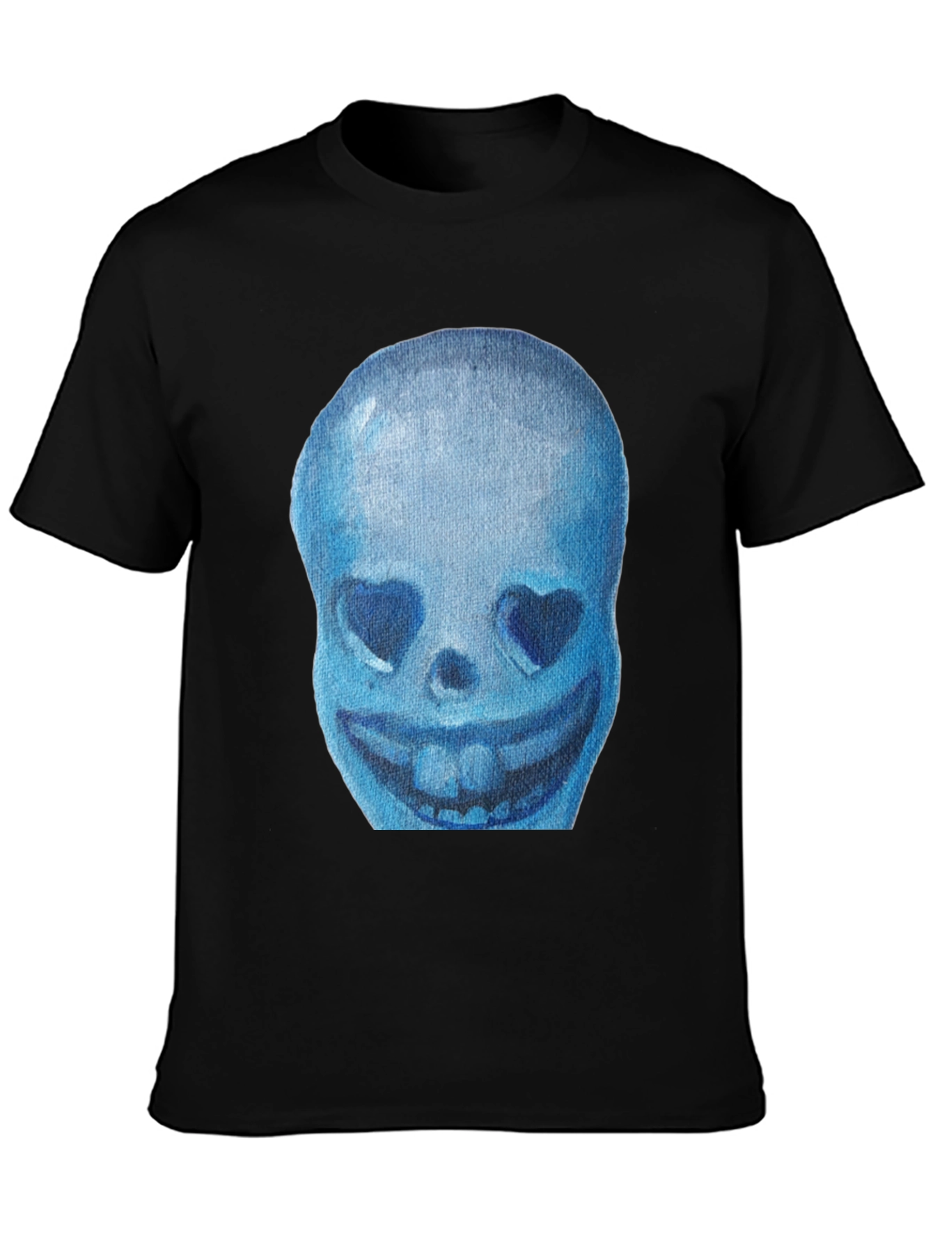 Blue Skull Graphic T-Shirt - Soft Cotton Tee